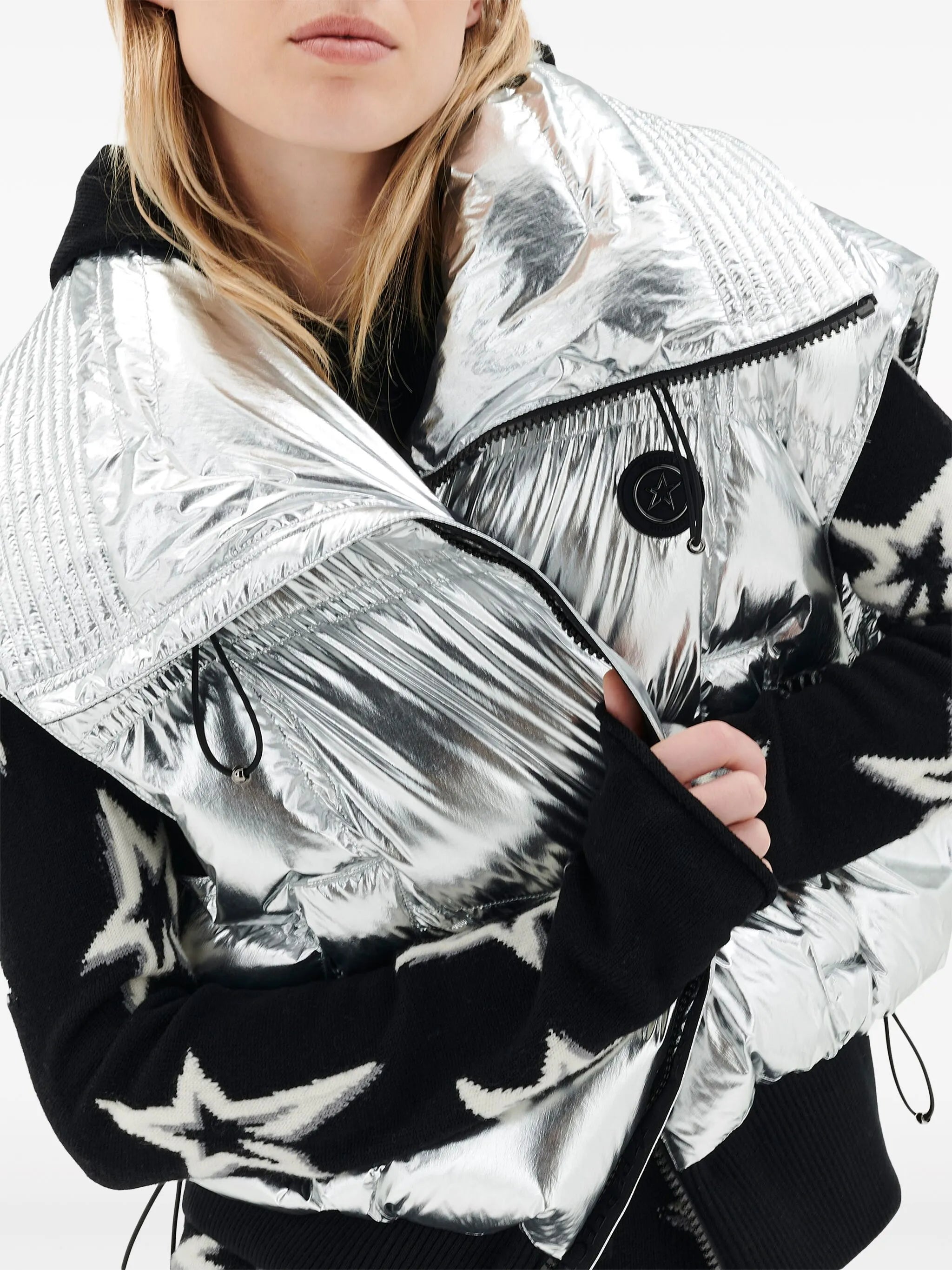 Sierra metallic-effect puffer gilet