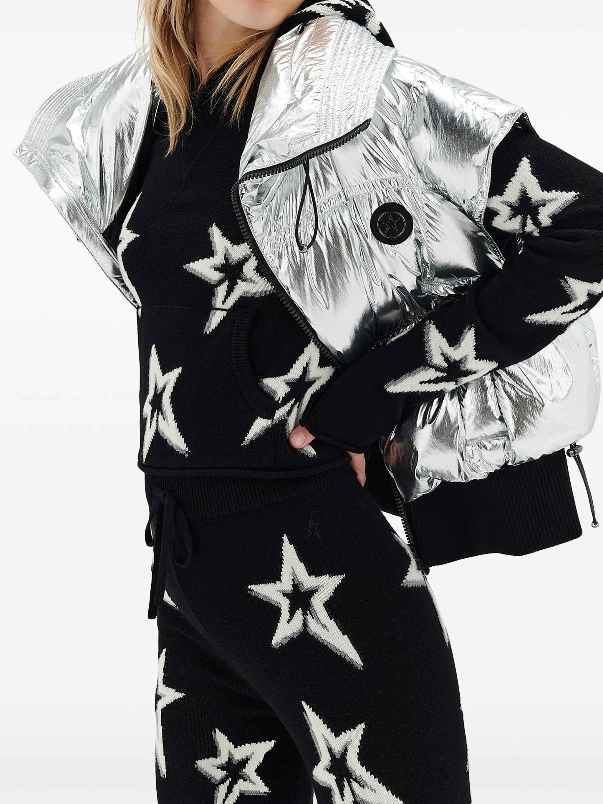 Sierra metallic-effect puffer gilet