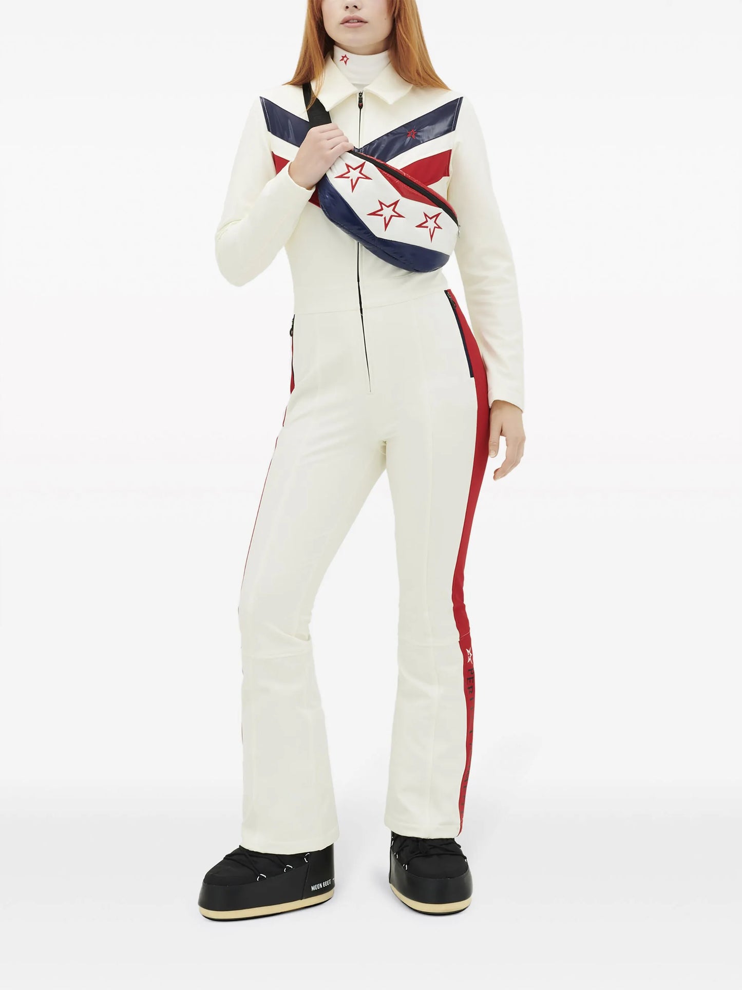Montana striped ski suit