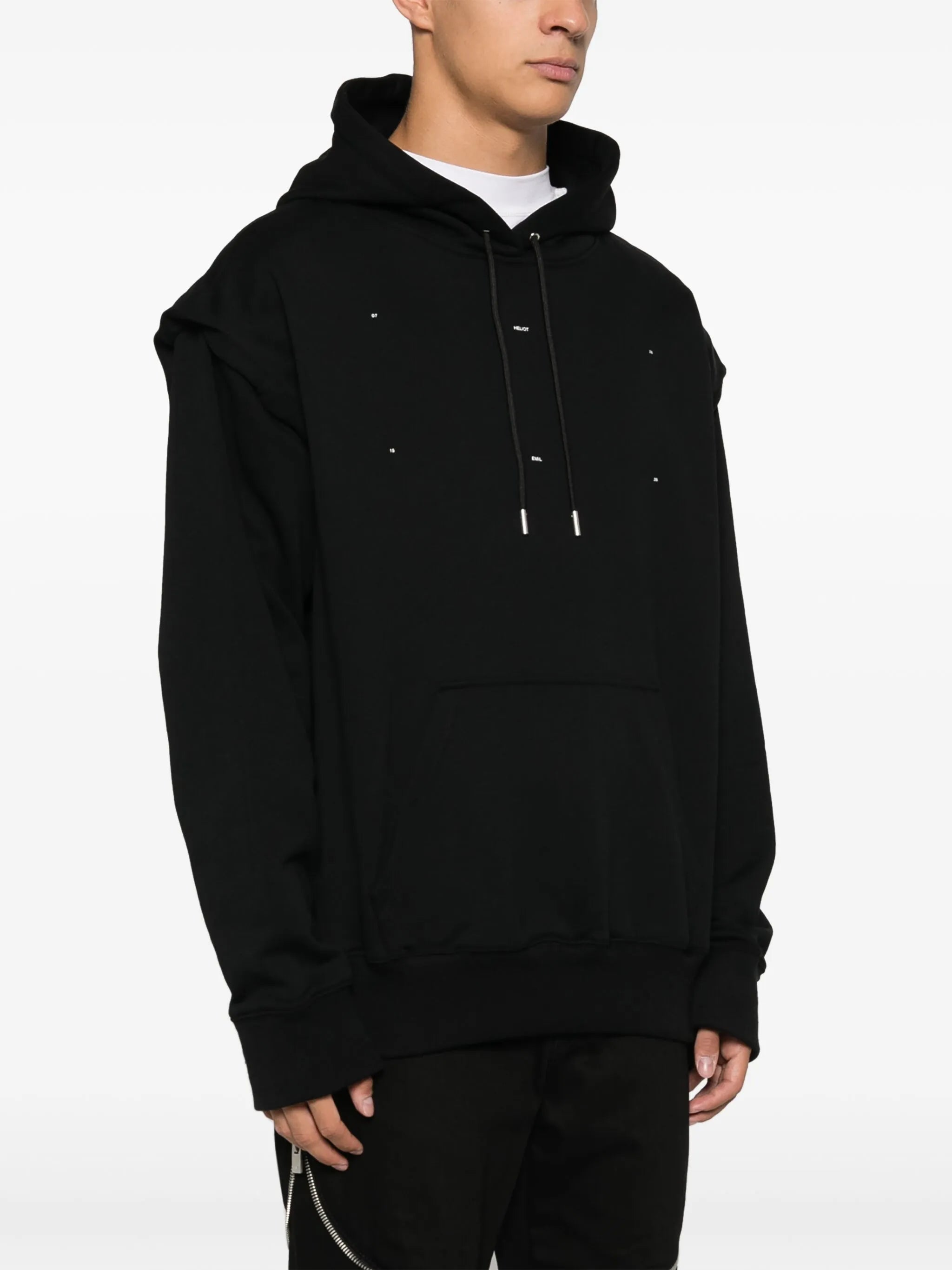 logo-embroidered cotton hoodie