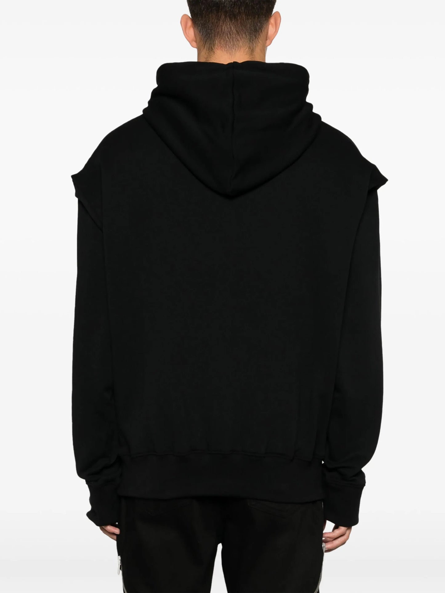 logo-embroidered cotton hoodie