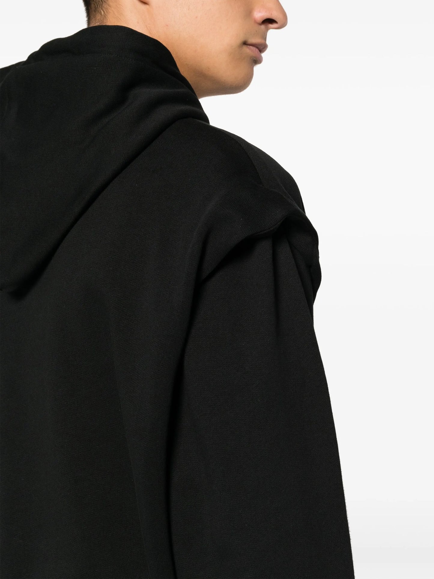 logo-embroidered cotton hoodie