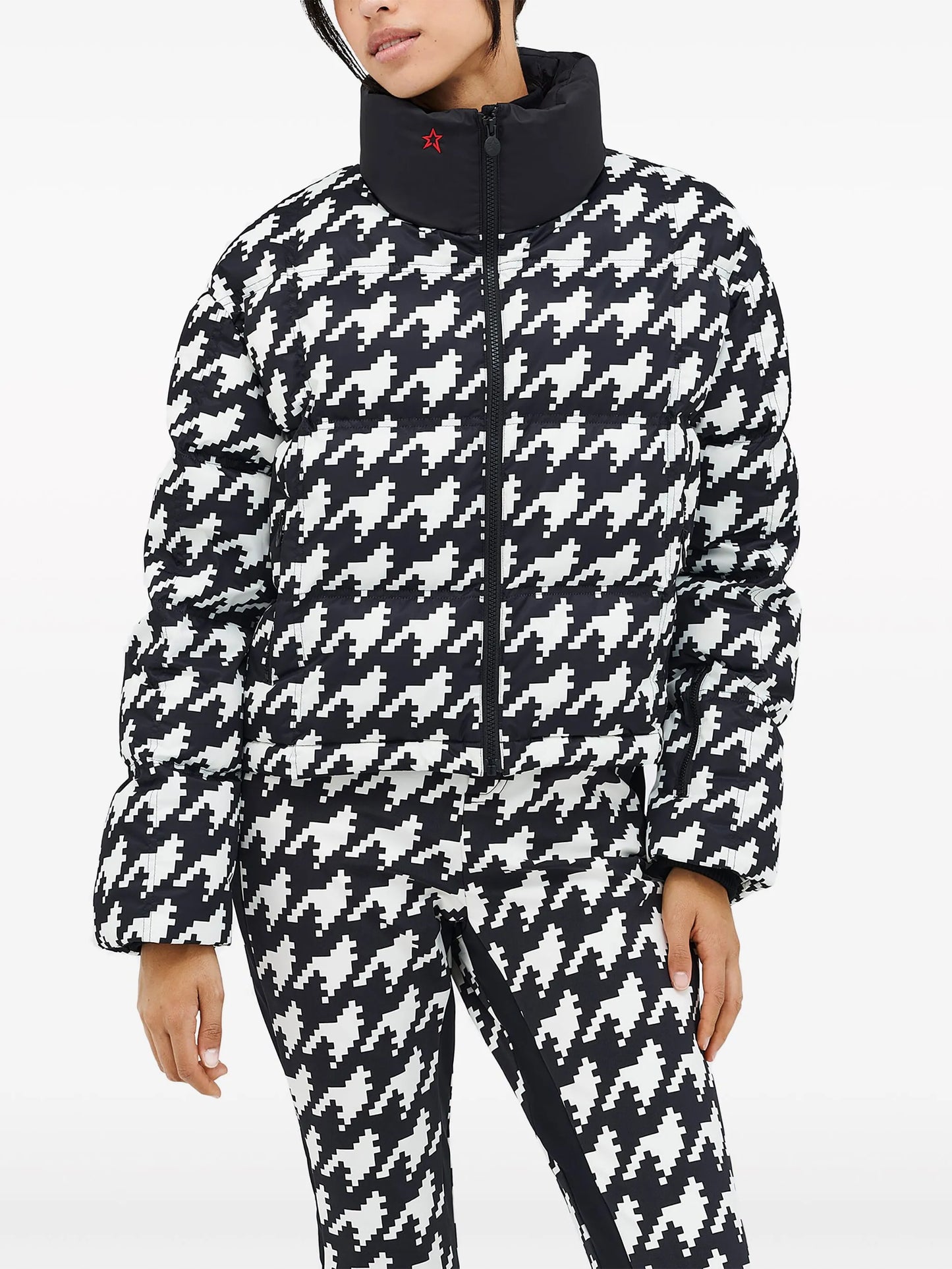 Nevada Duvet houndstooth ski jacket