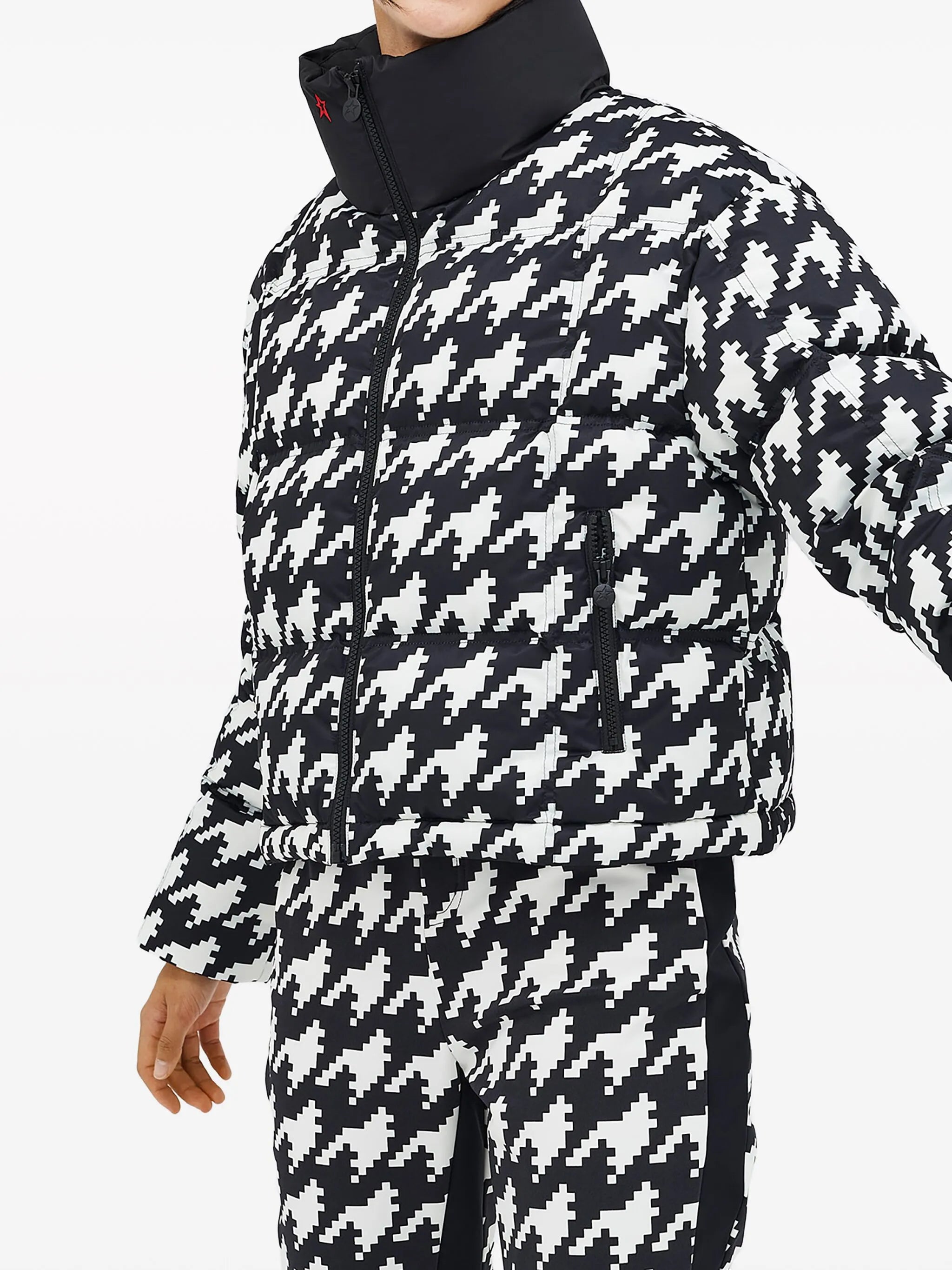 Nevada Duvet houndstooth ski jacket