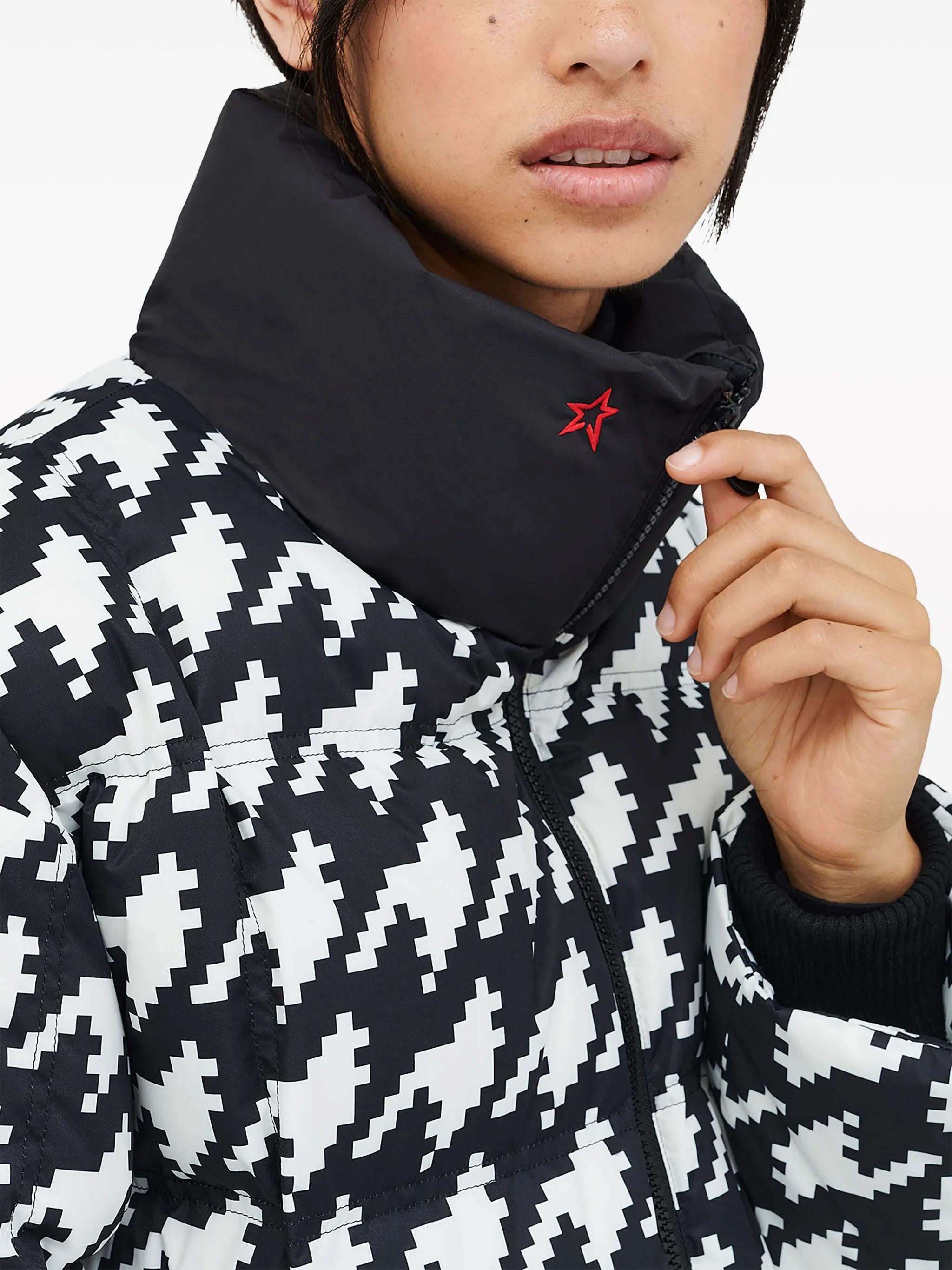 Nevada Duvet houndstooth ski jacket