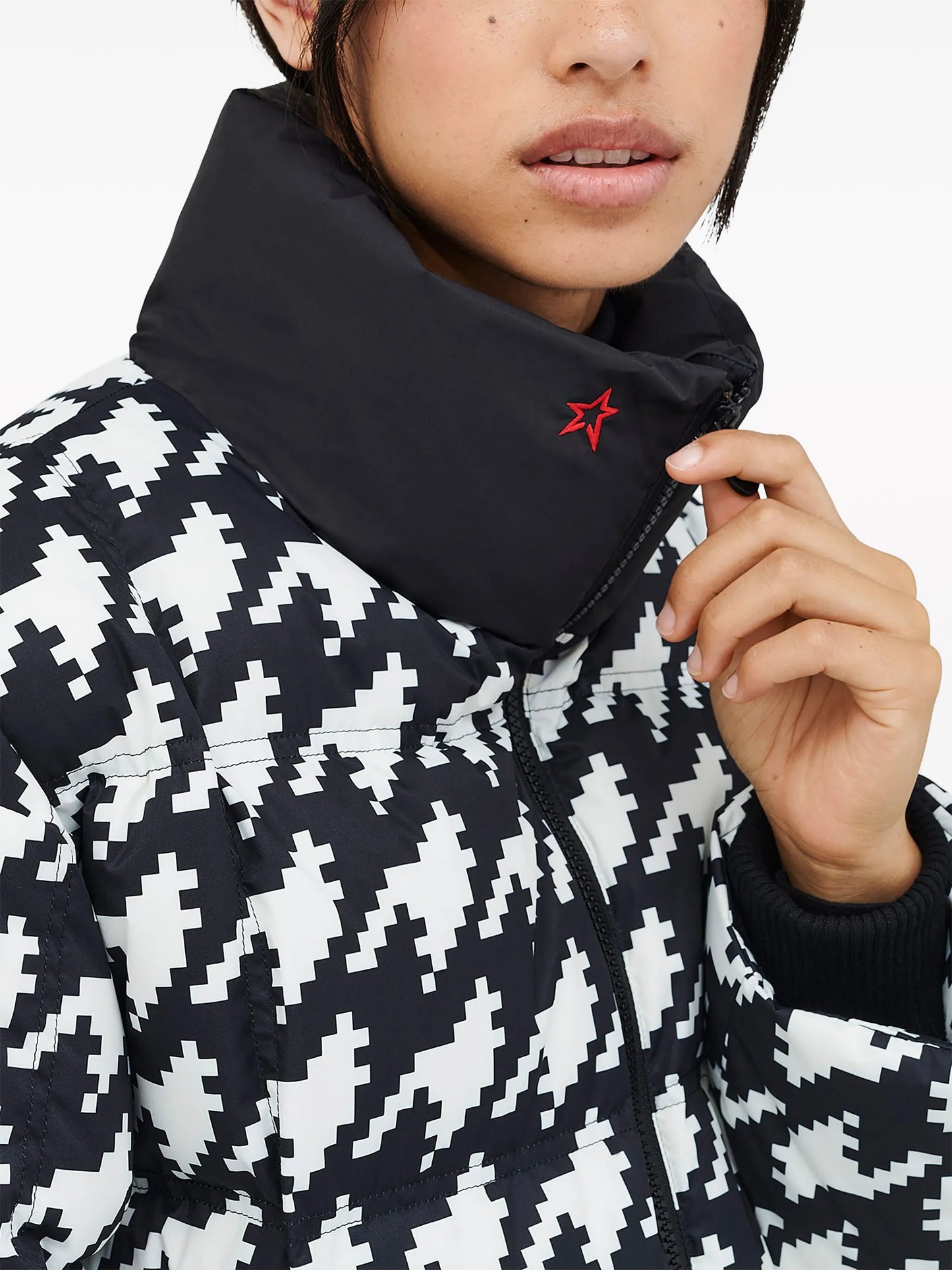 Nevada Duvet houndstooth ski jacket