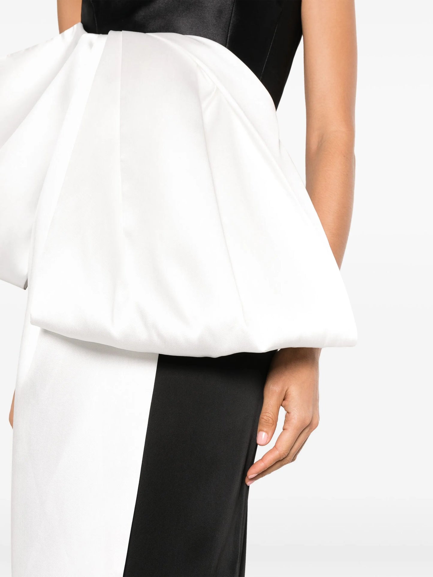Nadina bow-embellished satin top