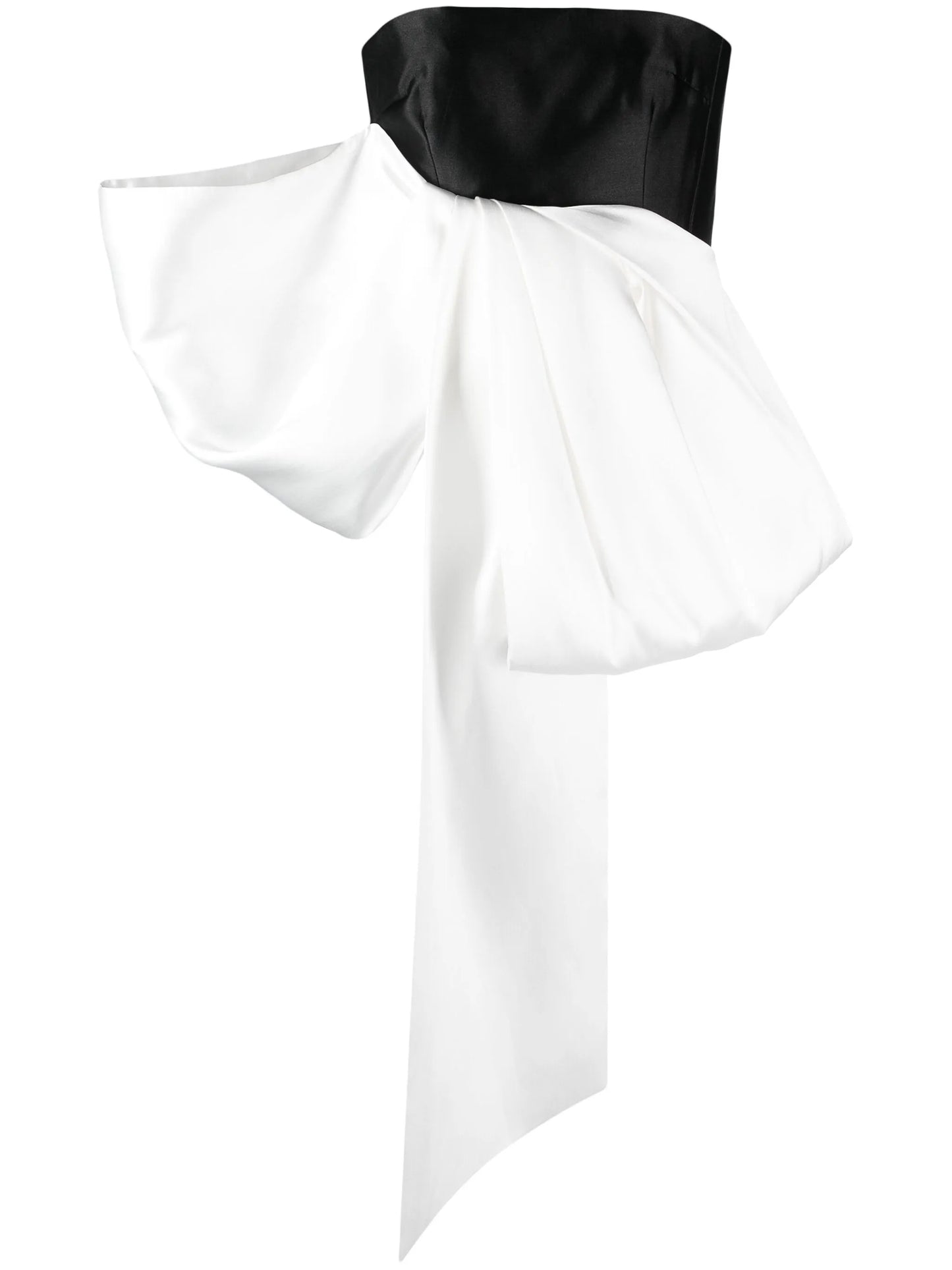 Nadina bow-embellished satin top