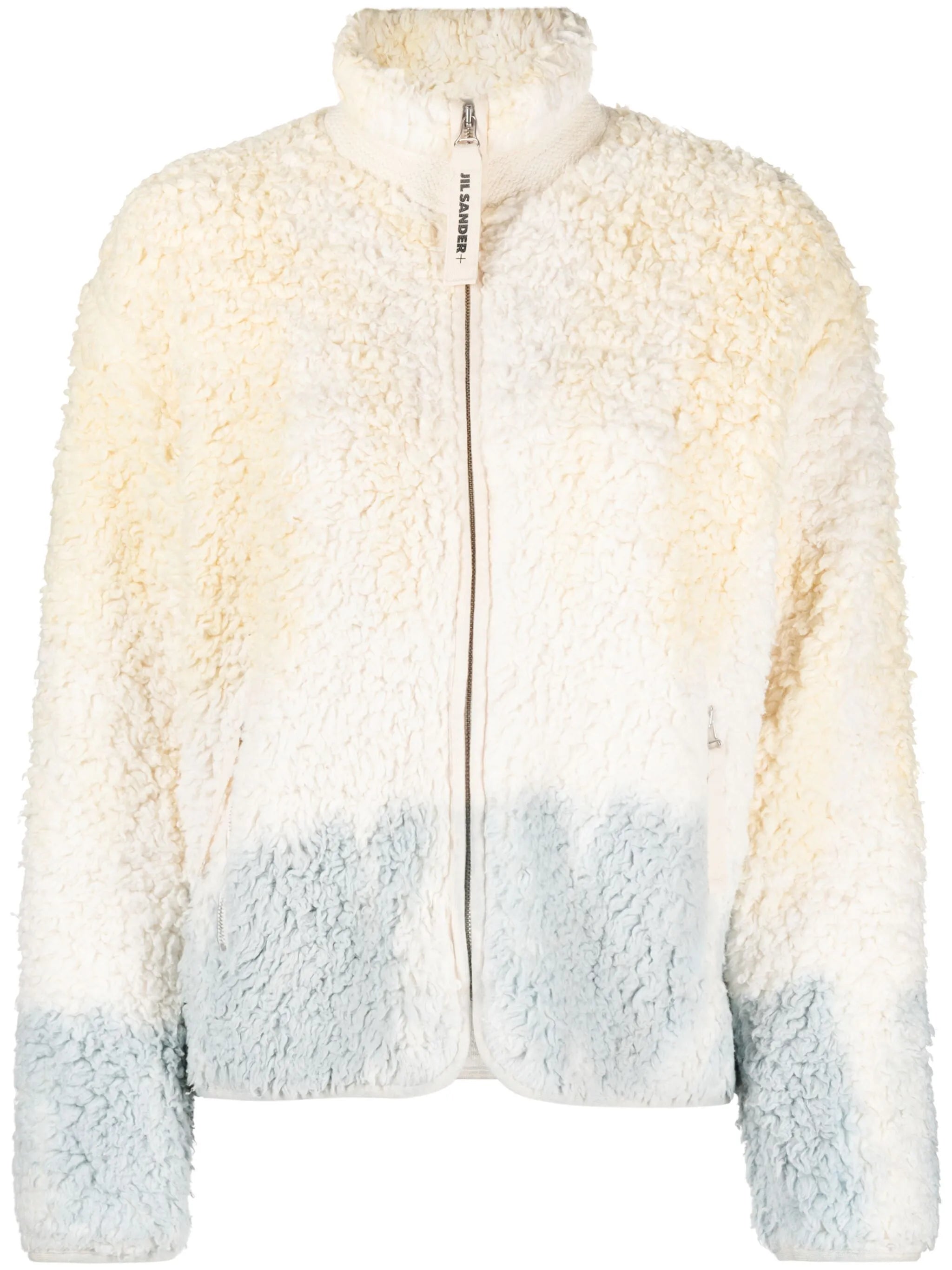 ombré fleece zip-up jacket