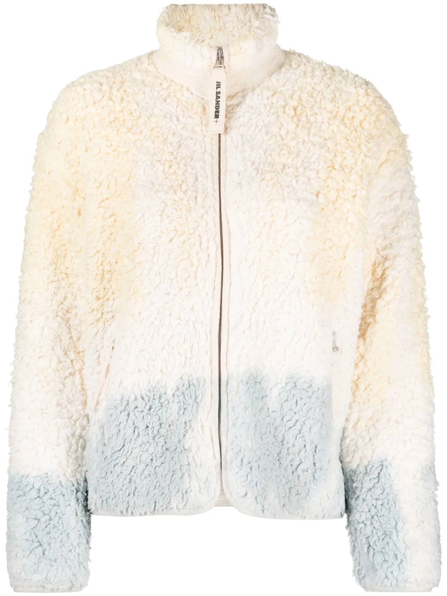 ombré fleece zip-up jacket