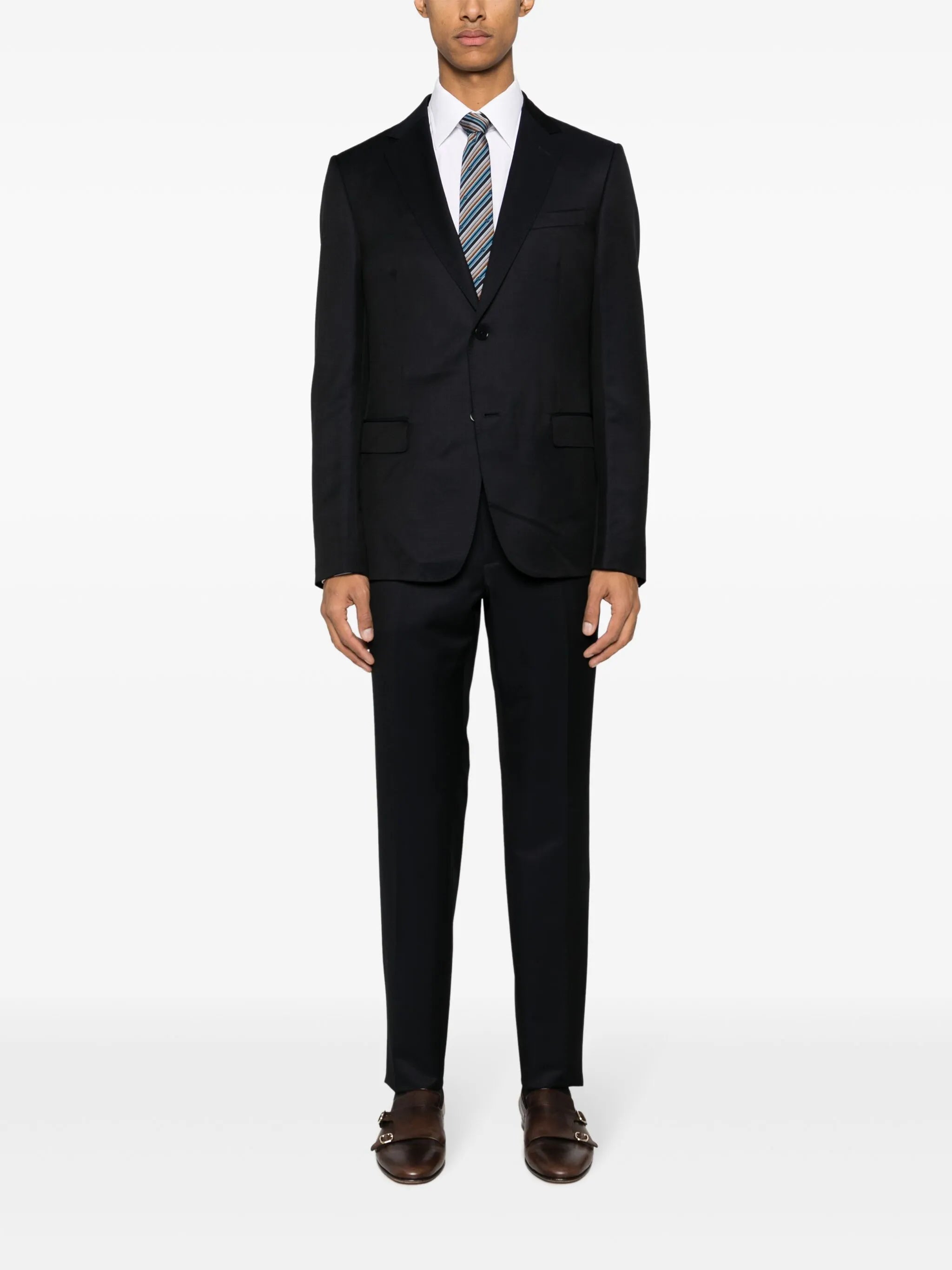 single-breasted satin suit