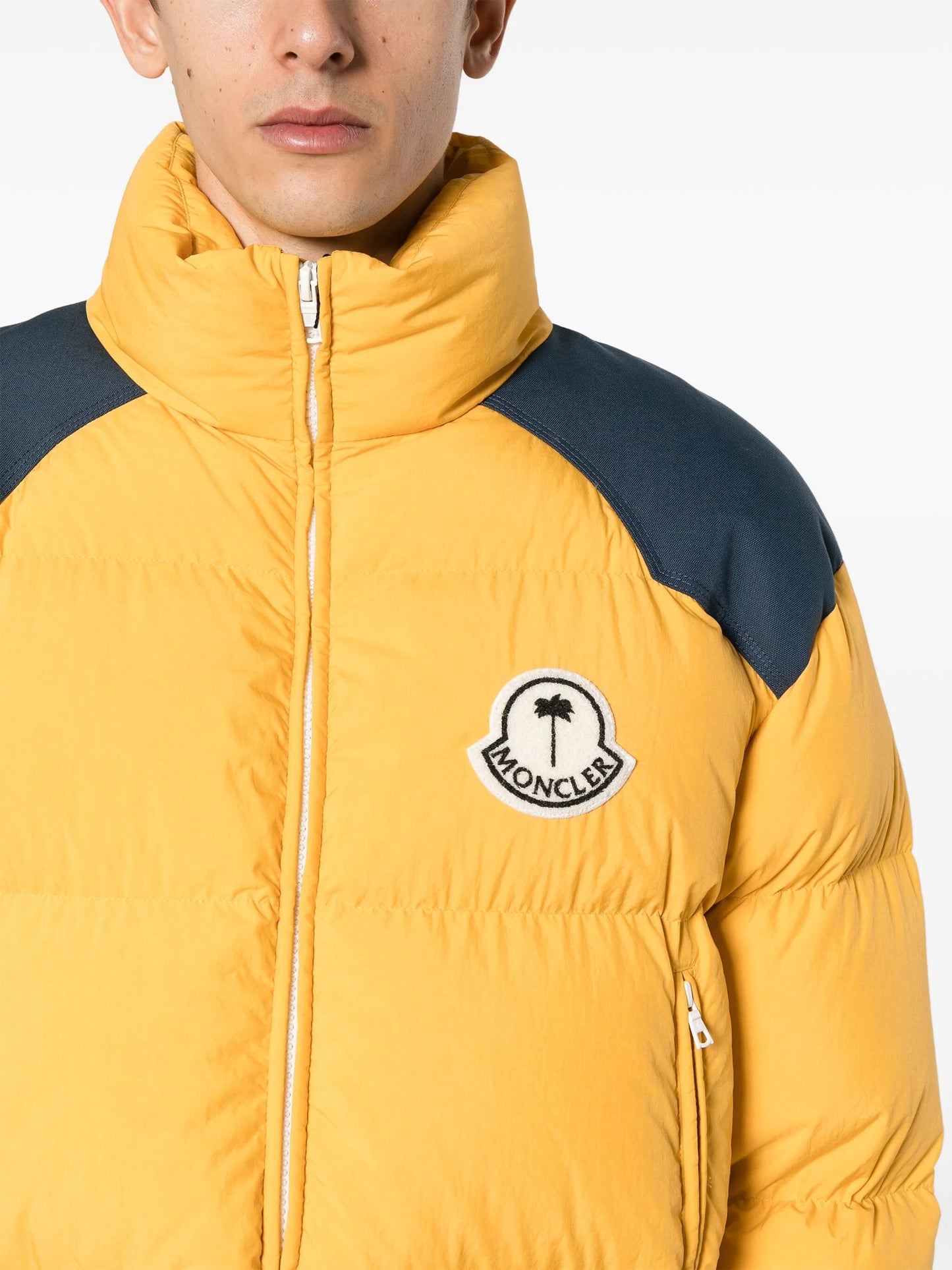 logo-patch padded jacket