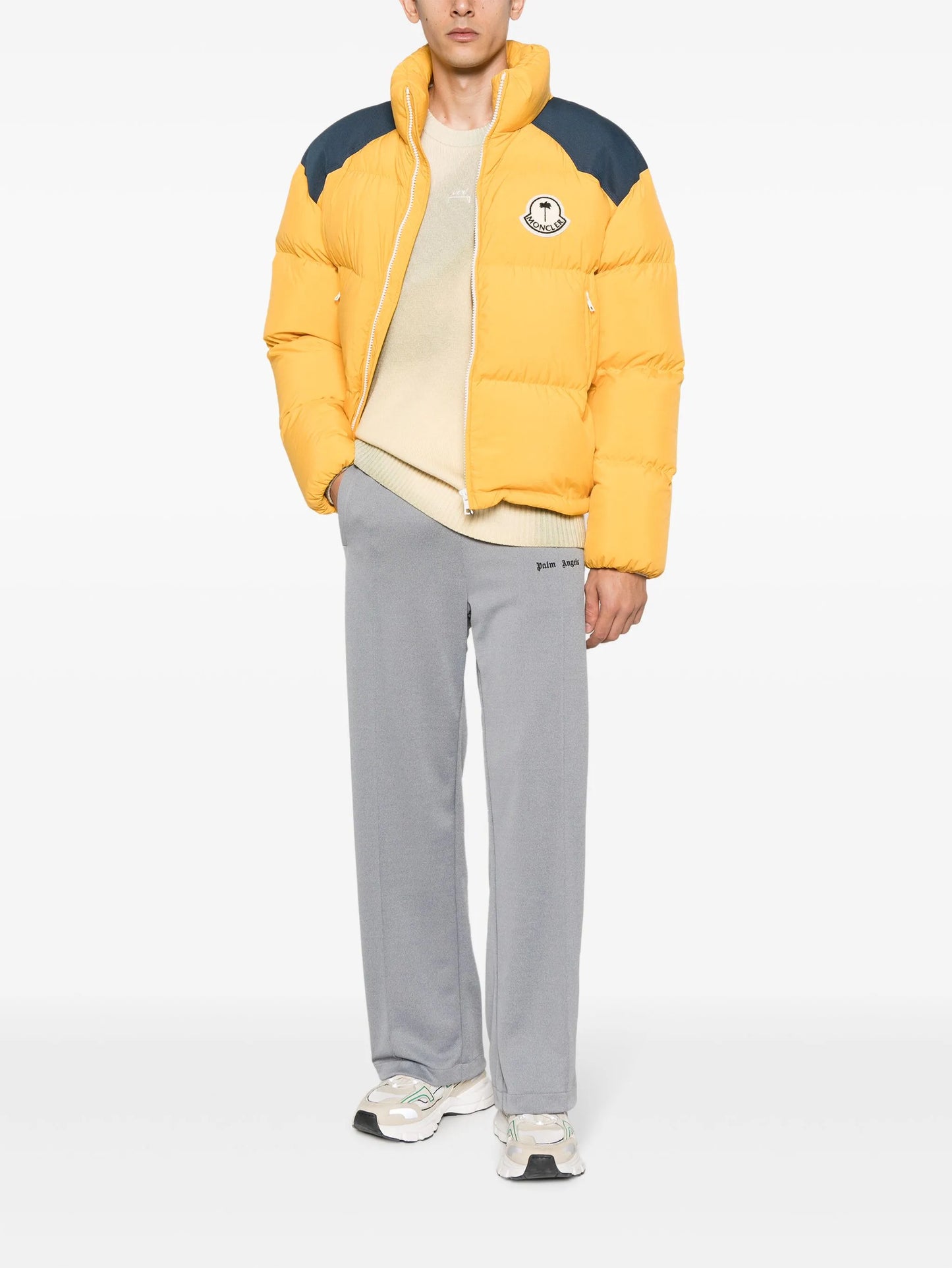logo-patch padded jacket