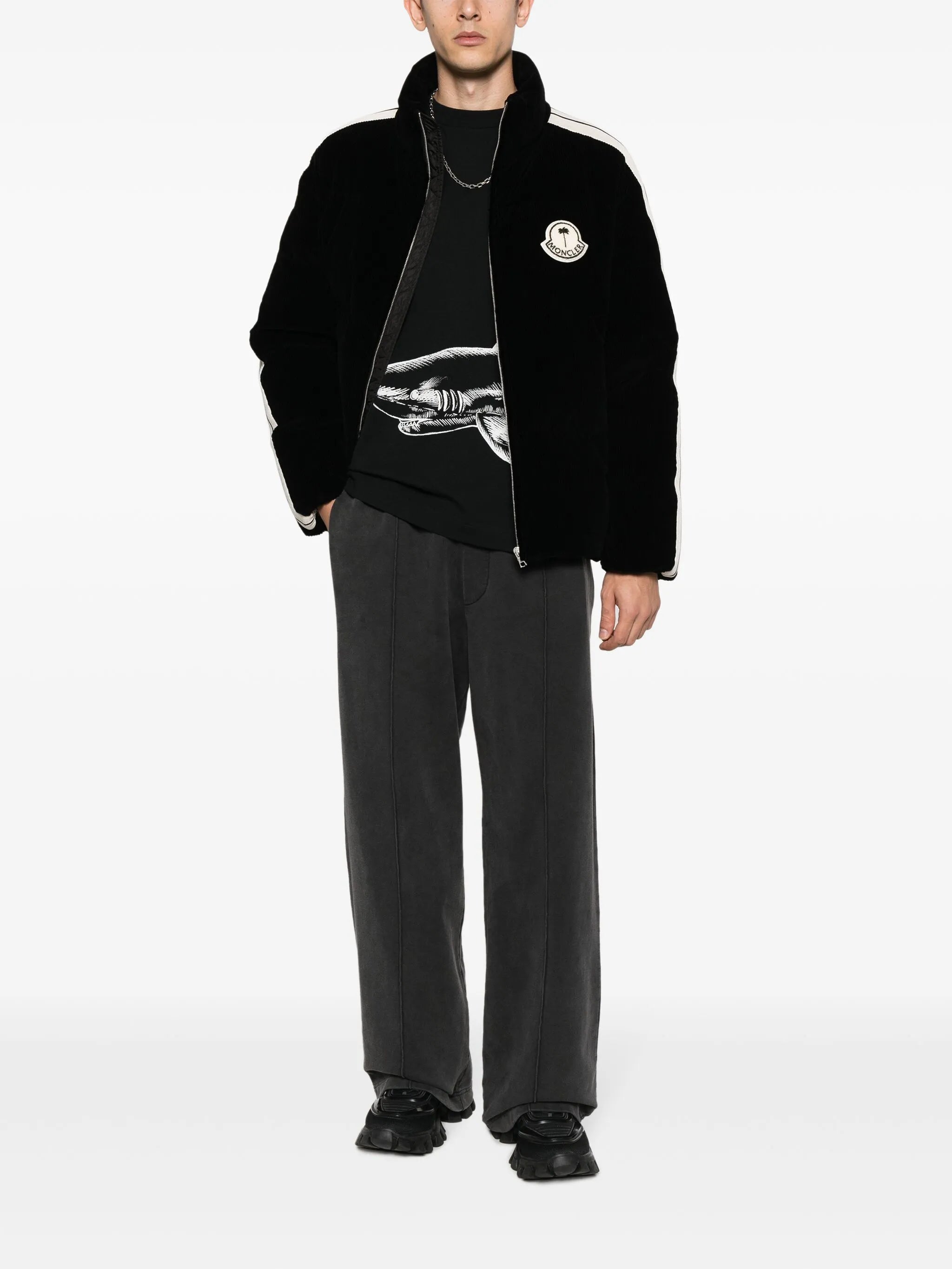 x Palm Angels Ramsau corduroy down jacket