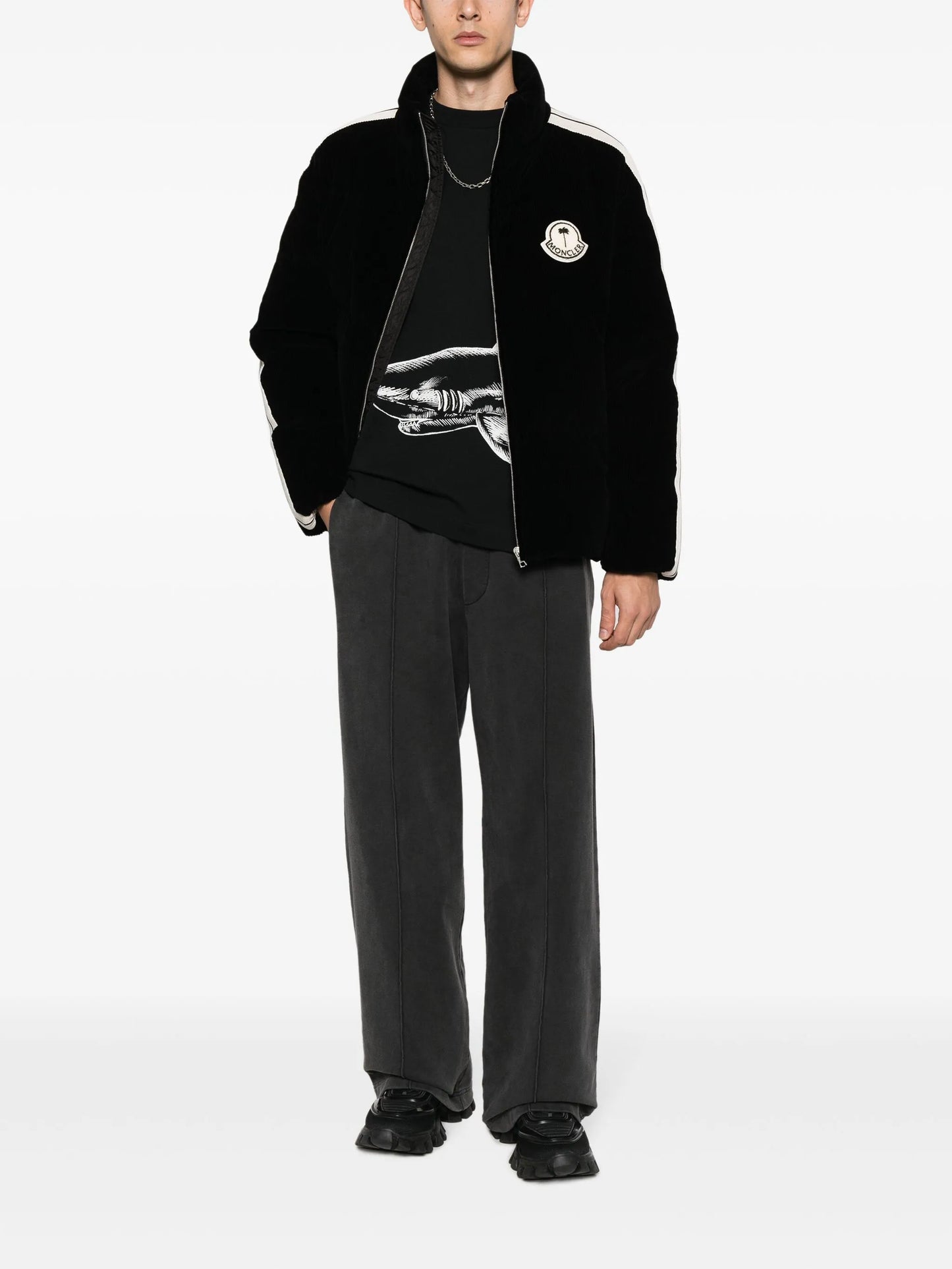x Palm Angels Ramsau corduroy down jacket