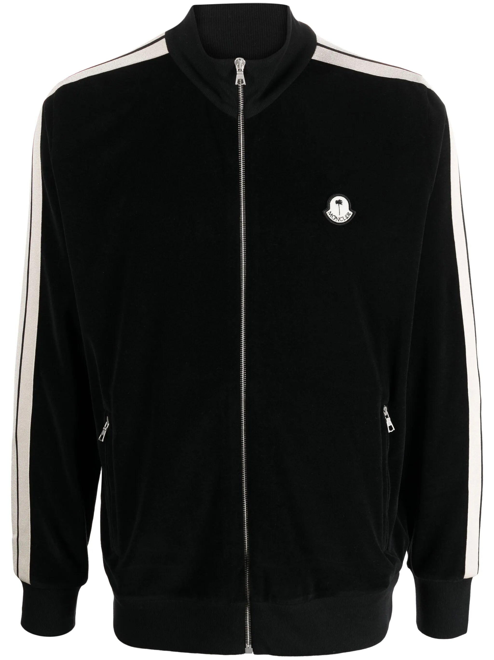 logo-patch side-stripe jacket
