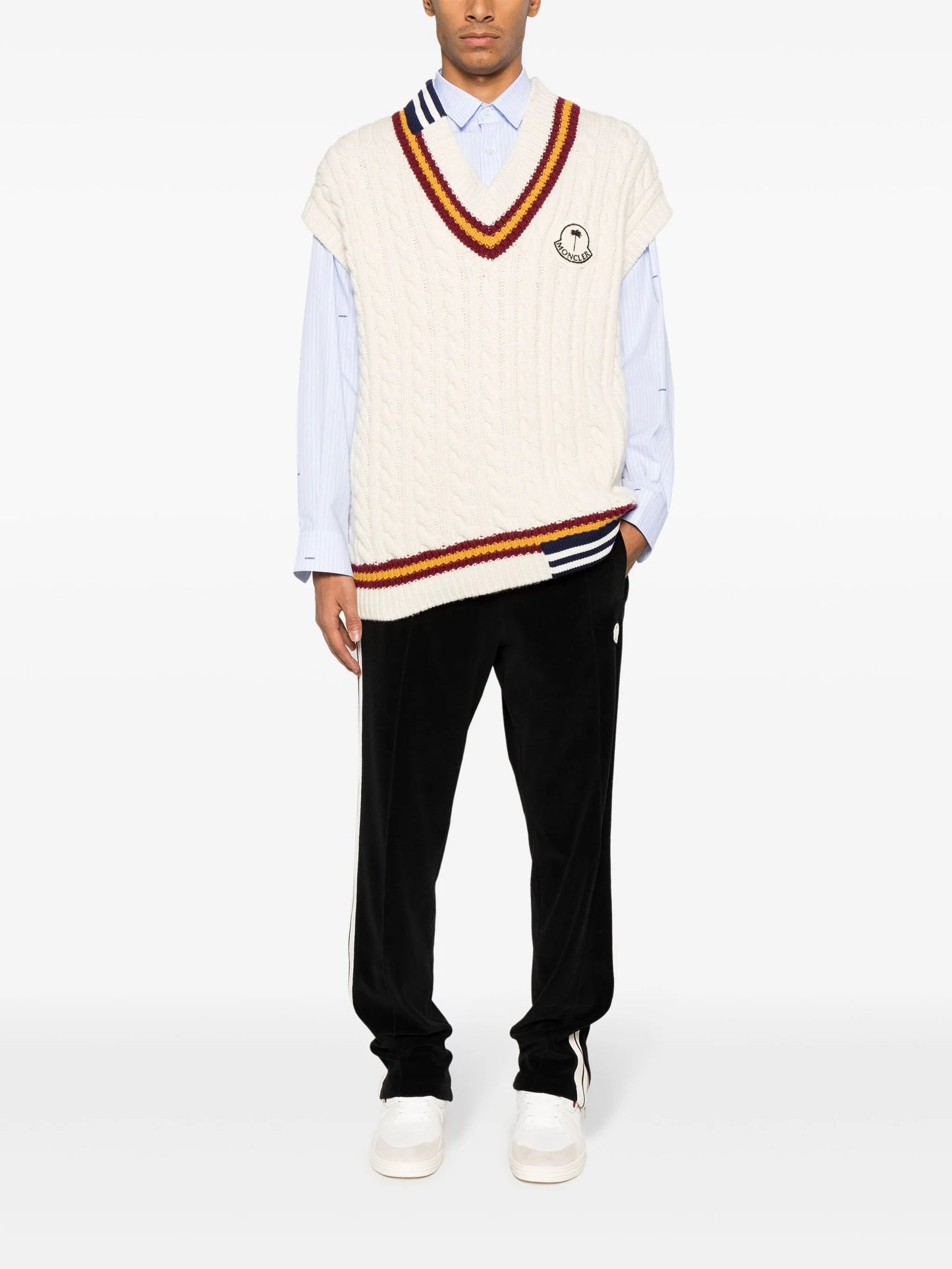 side-stripe tapered track pants