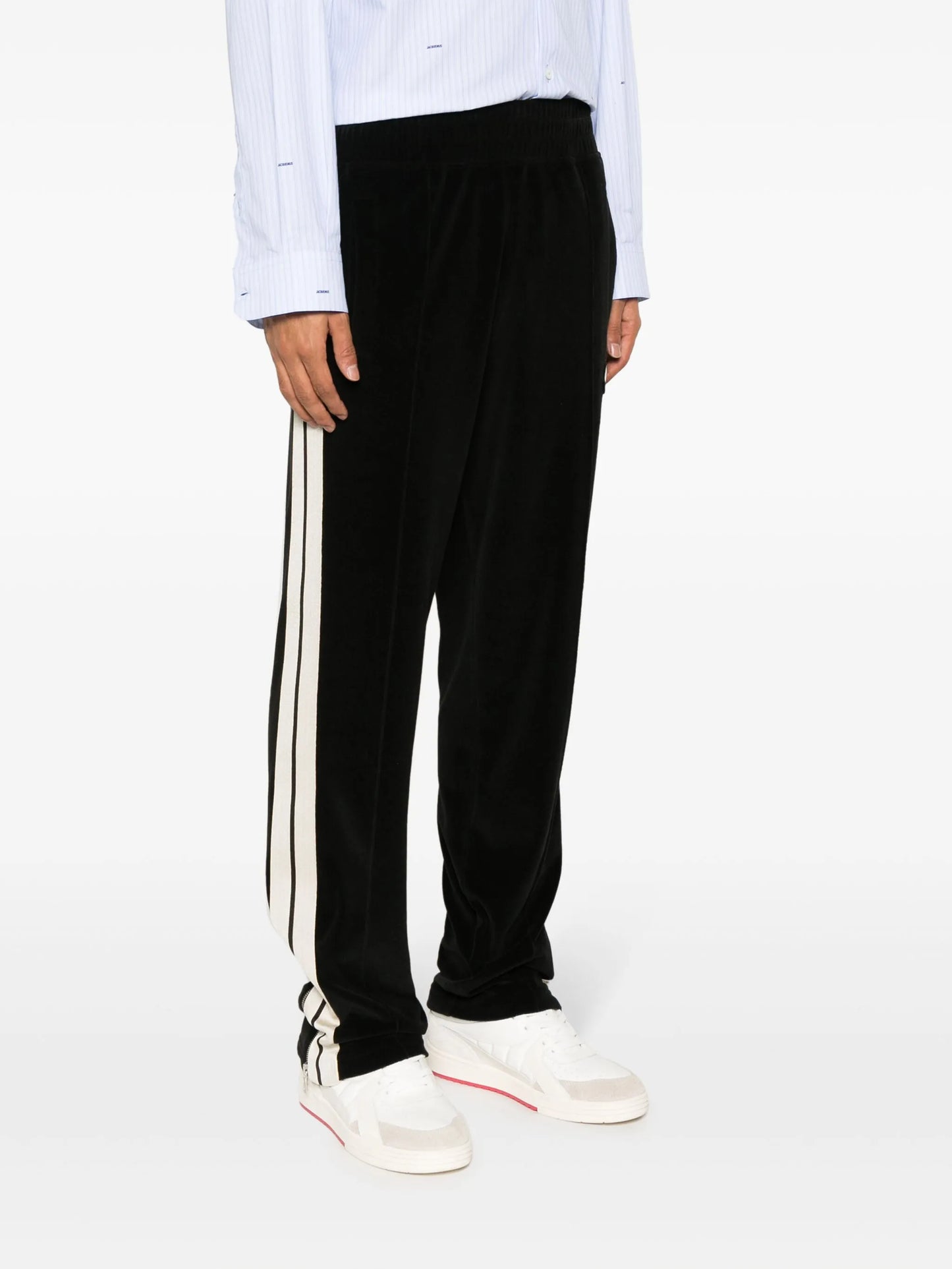 side-stripe tapered track pants