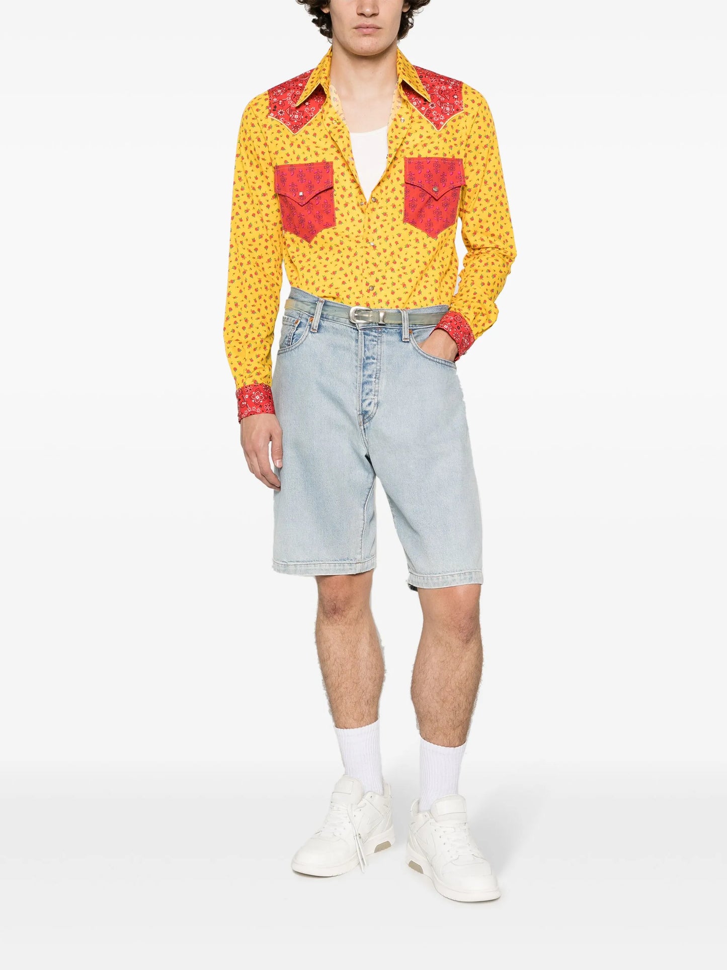 fruit-print cotton shirt