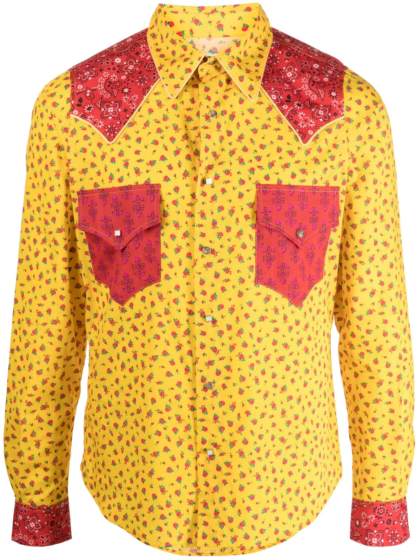 fruit-print cotton shirt