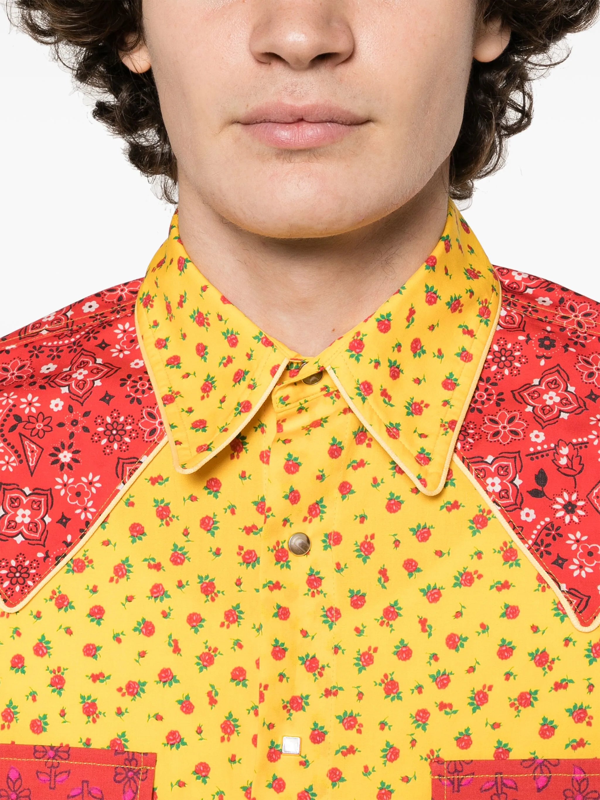 fruit-print cotton shirt