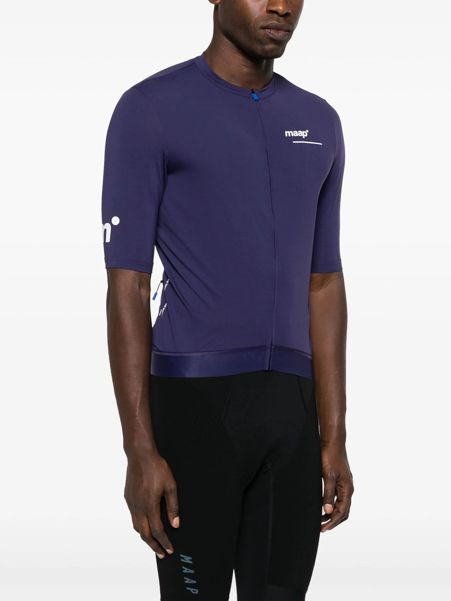 logo-print zip-up T-shirt