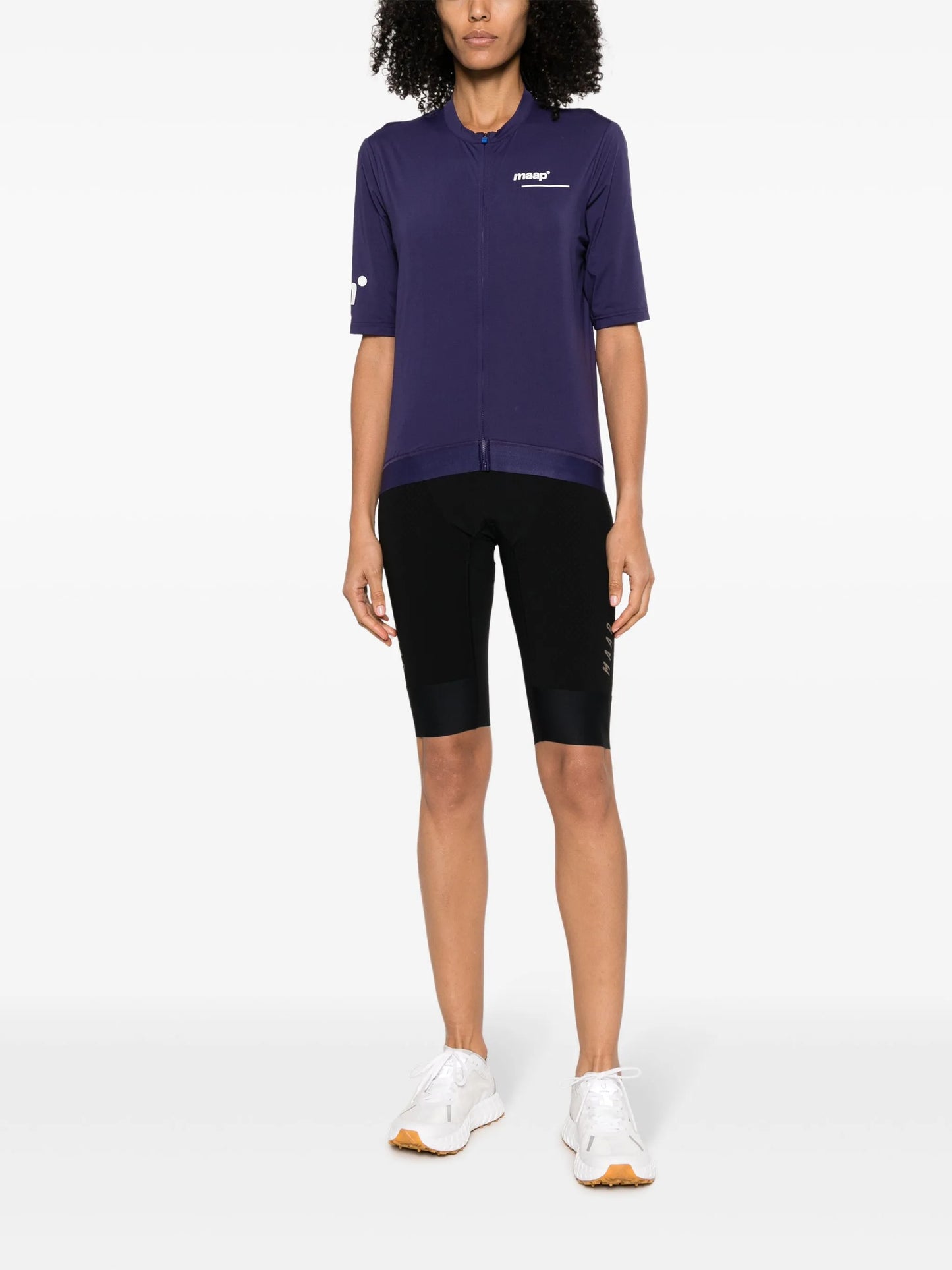 logo-print zip-up T-shirt