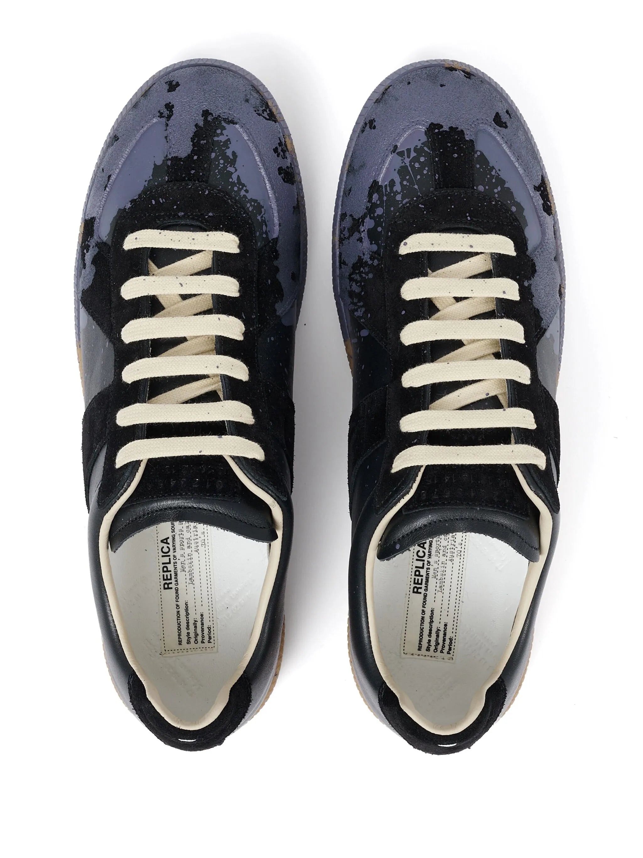 Paint Replica leather sneakers