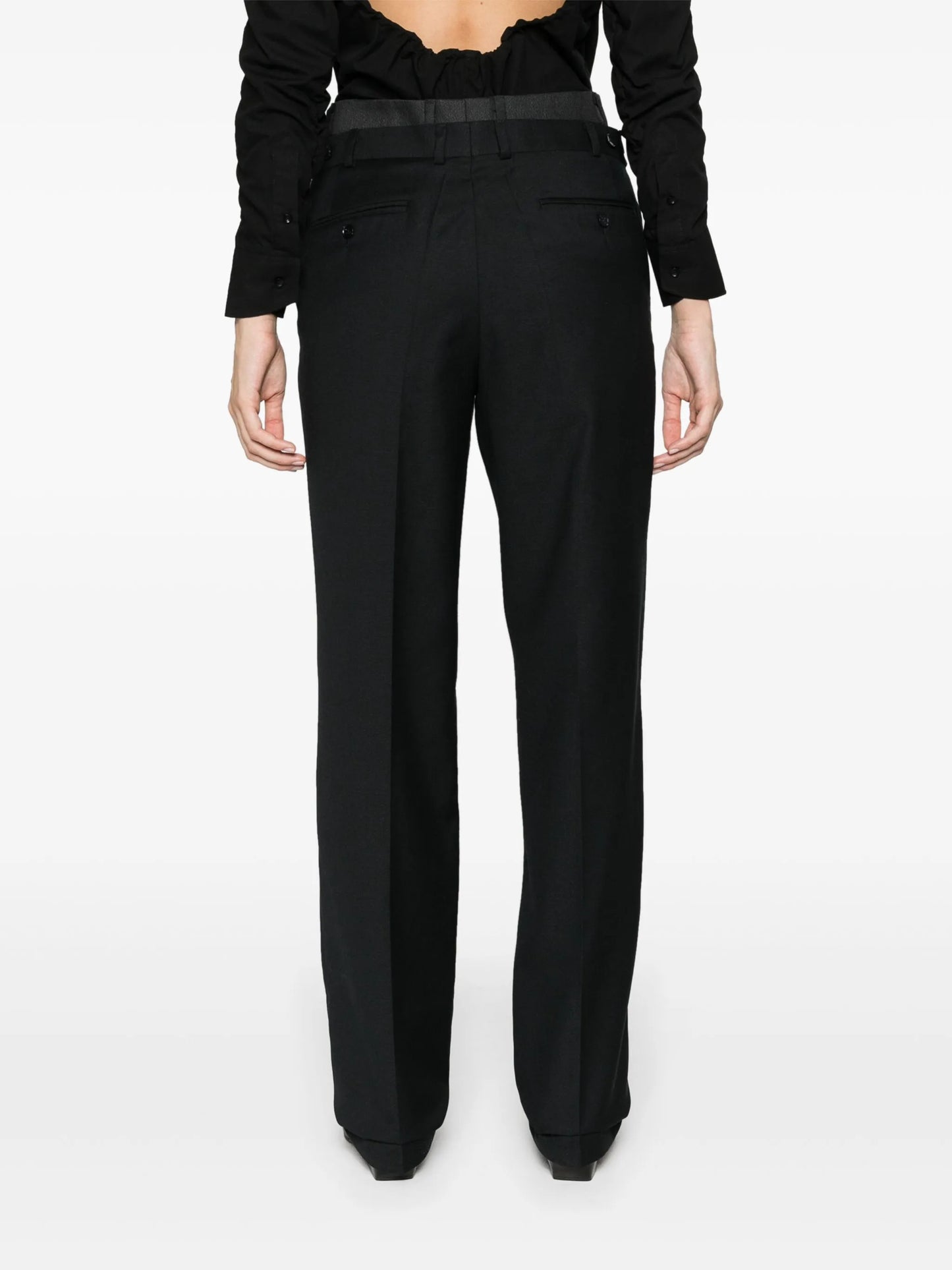 double-waistband trousers