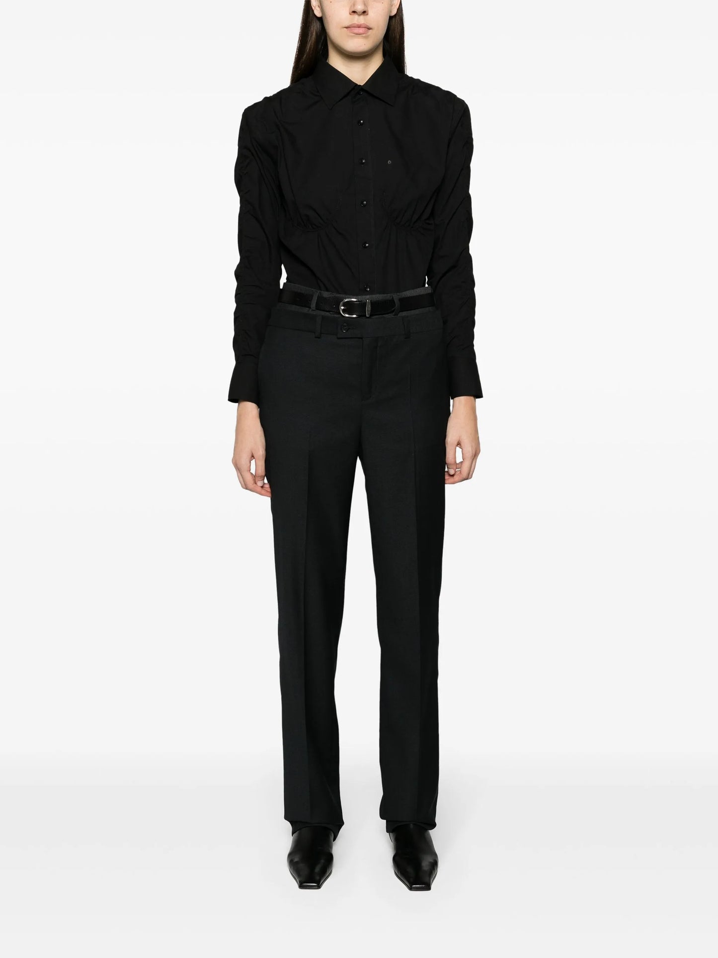 double-waistband trousers