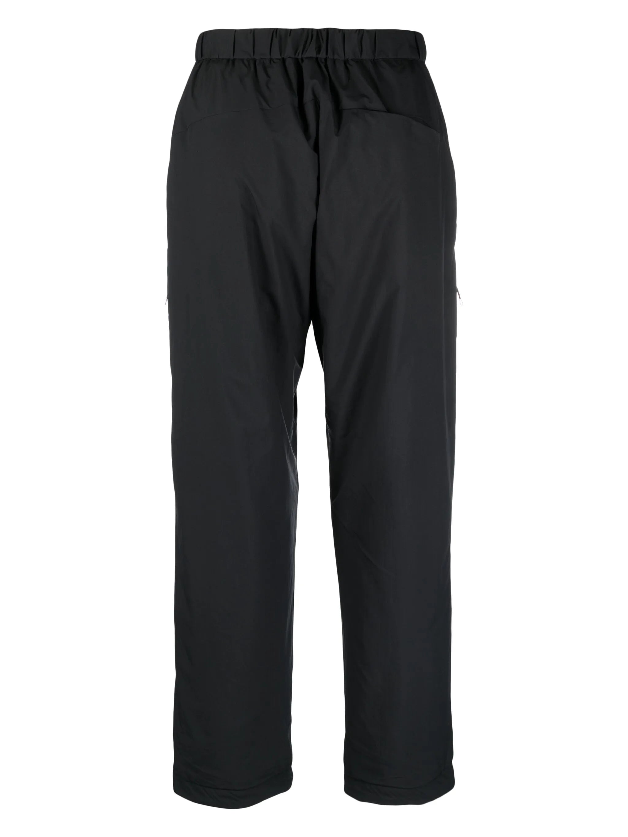 buckle-fastening straight-leg trousers