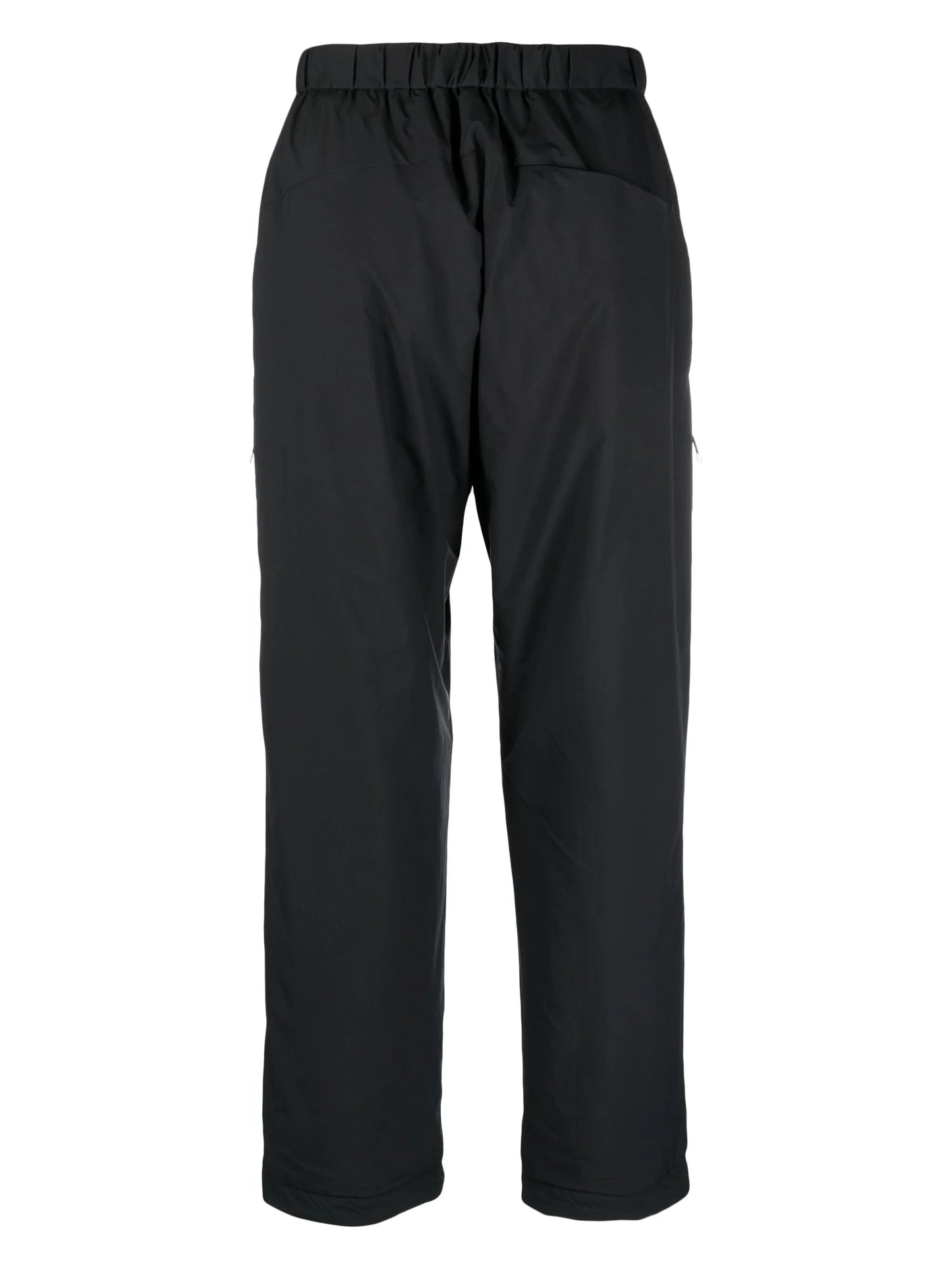 buckle-fastening straight-leg trousers