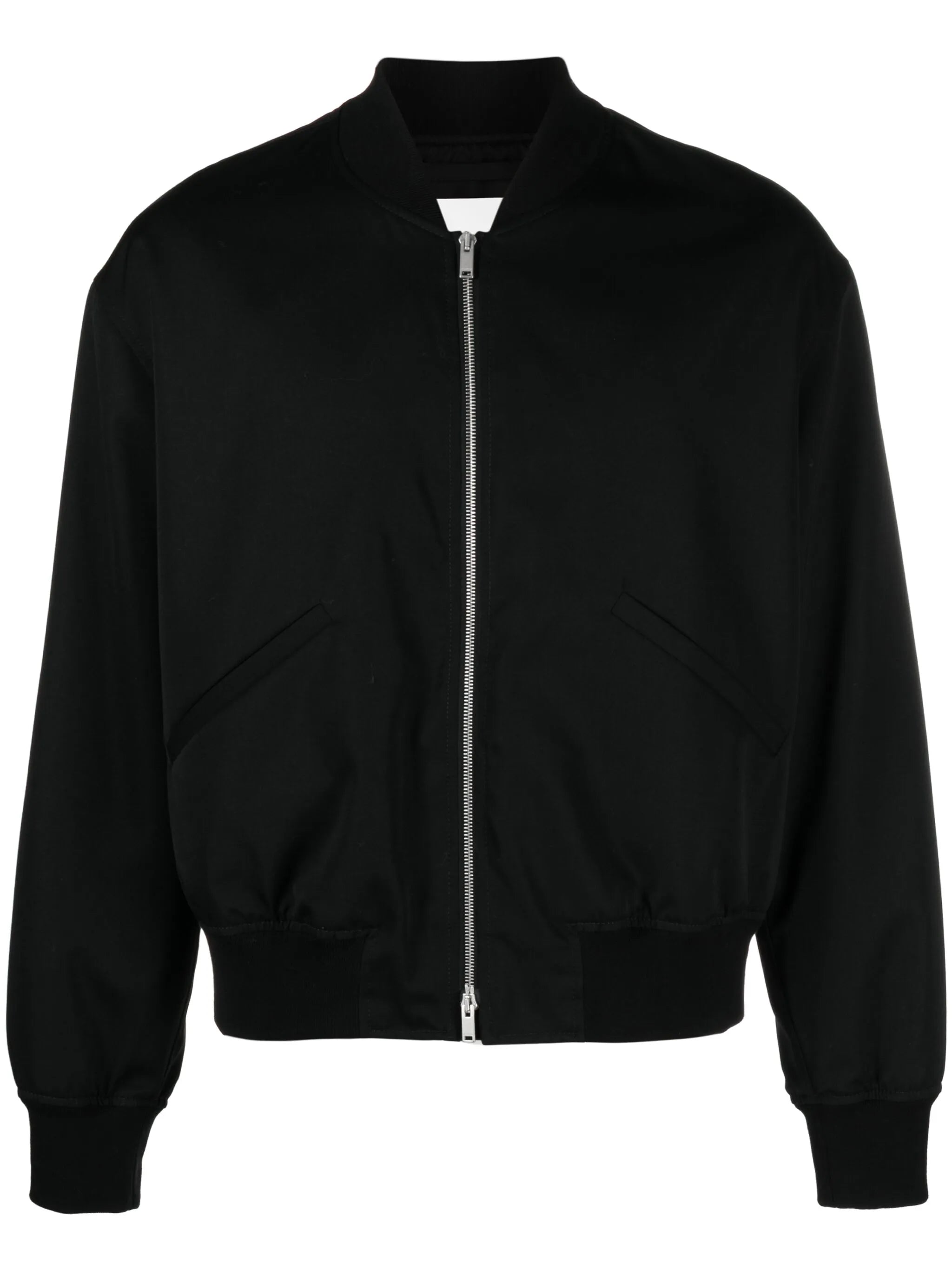 zip-up wool bomber jacket