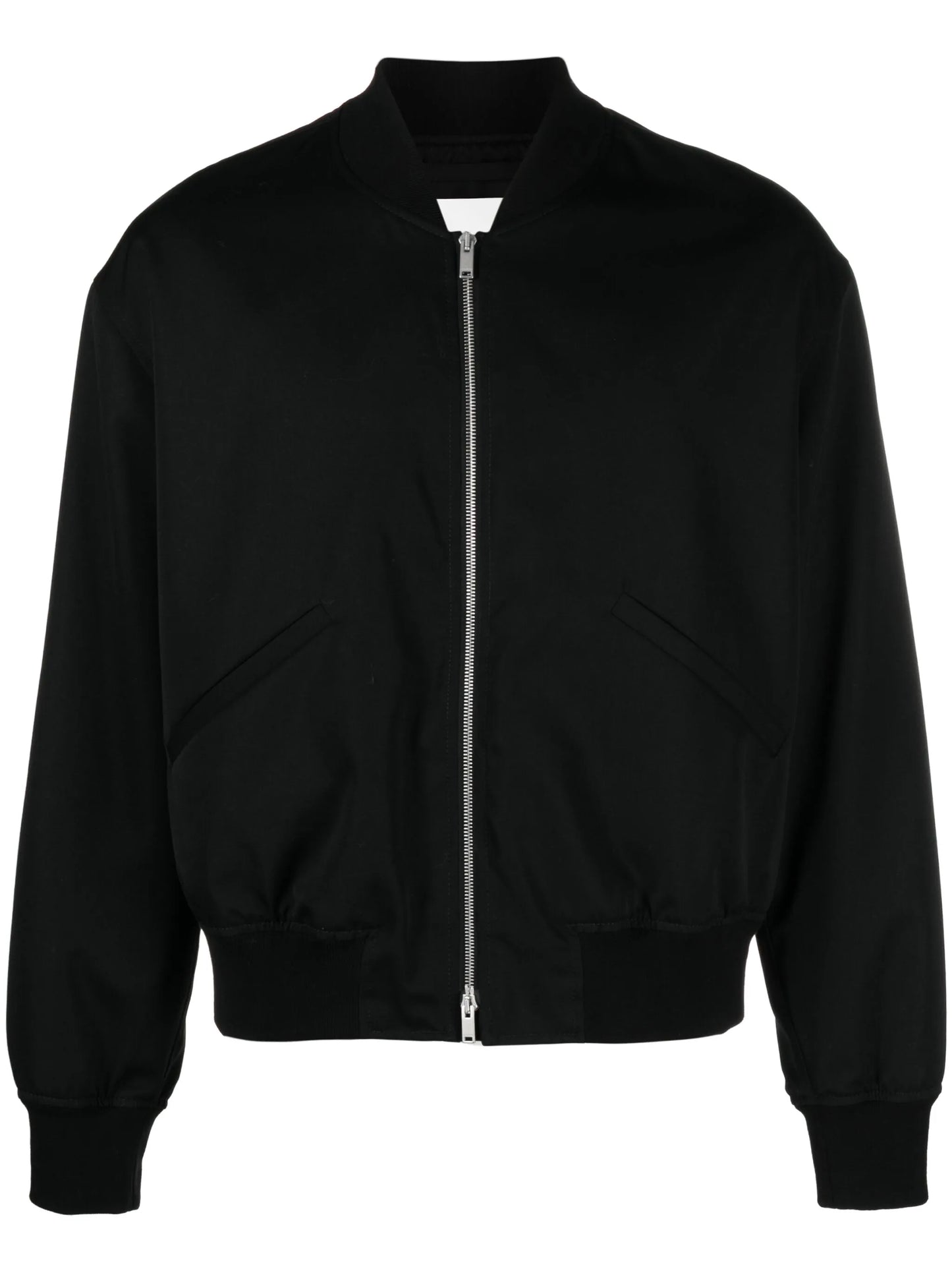 zip-up wool bomber jacket