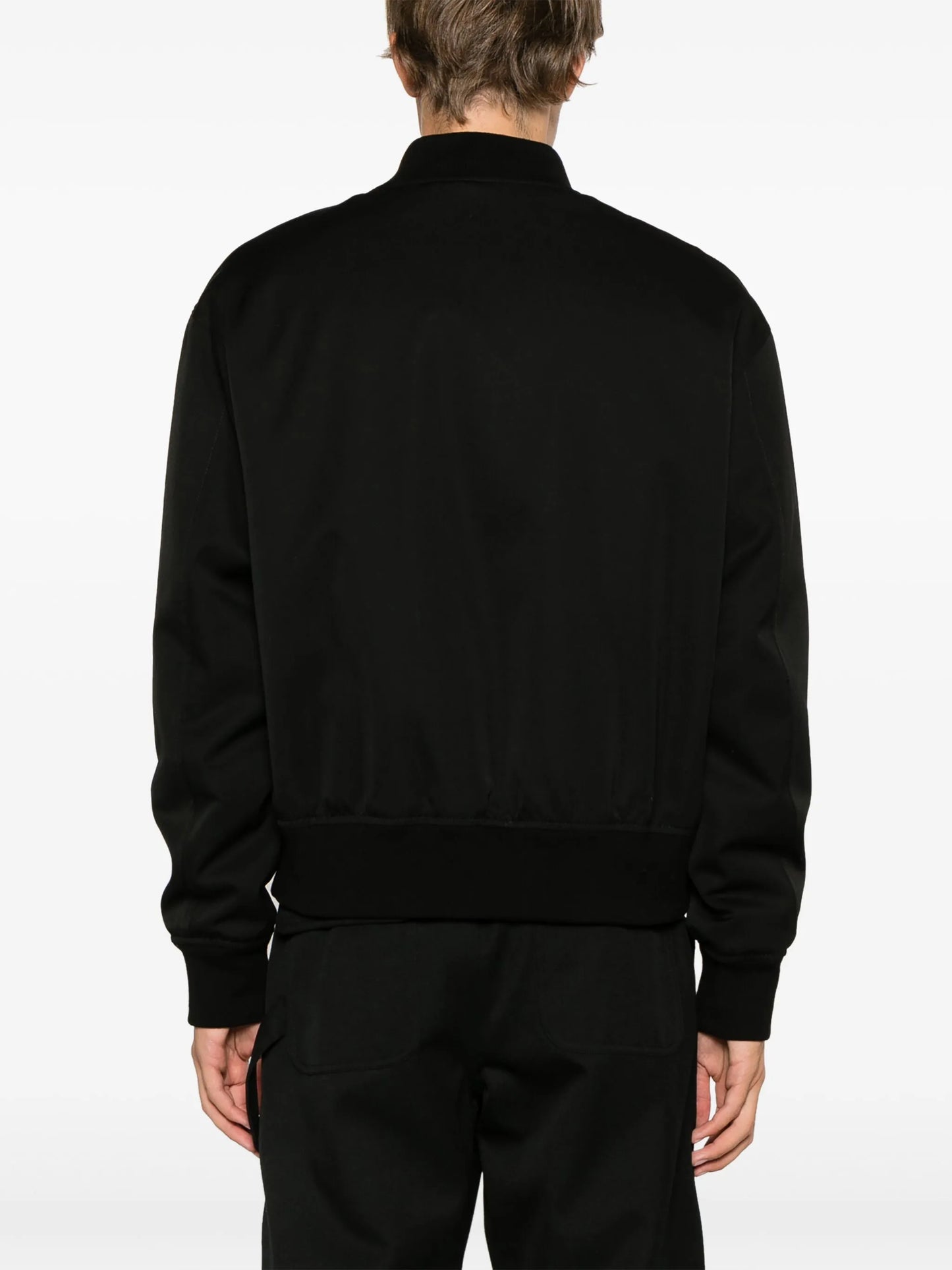 zip-up wool bomber jacket