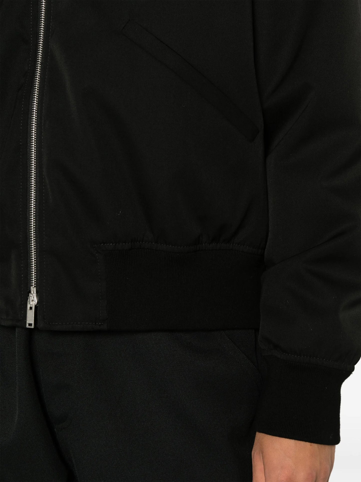 zip-up wool bomber jacket