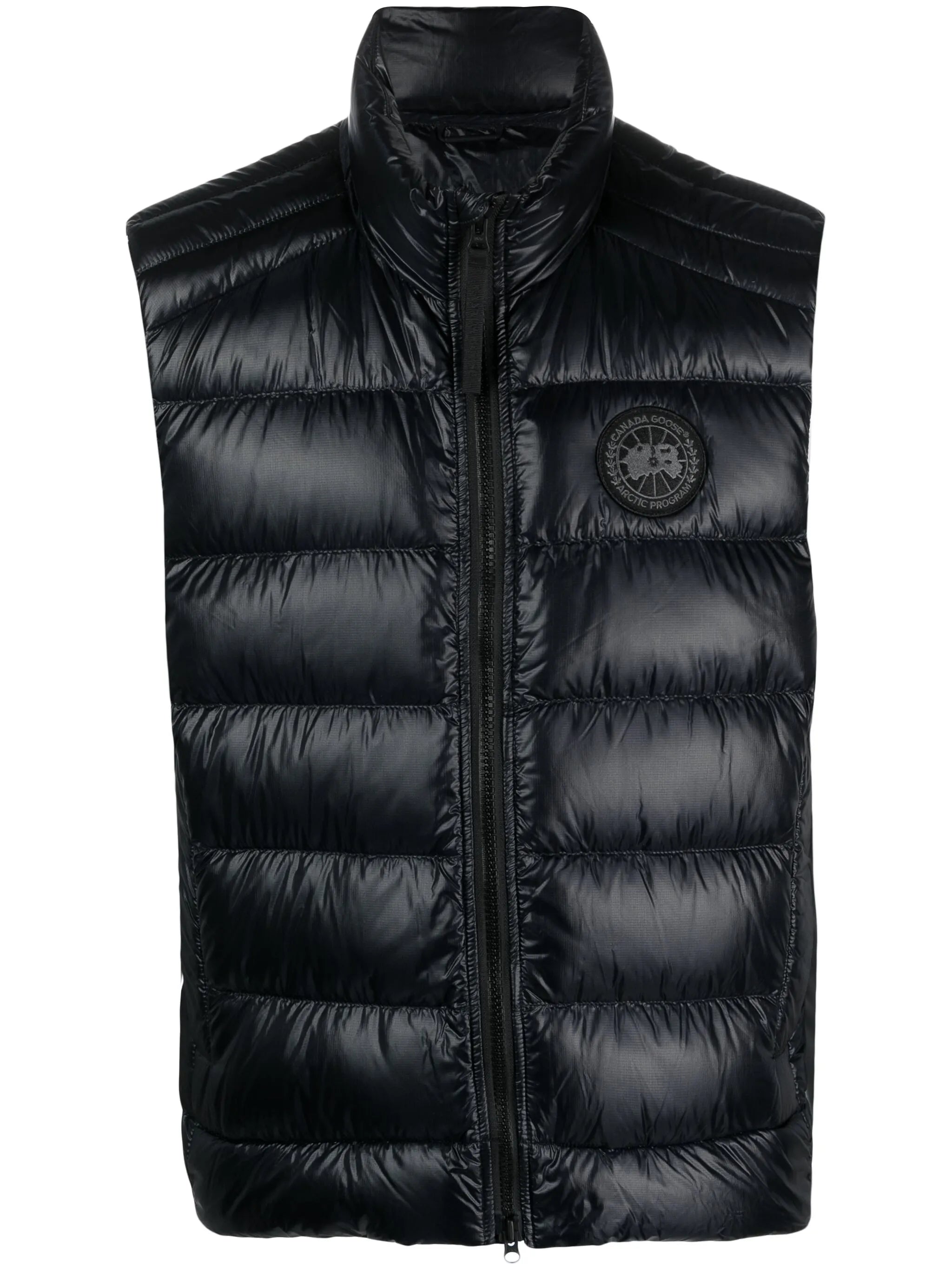 logo-appliqué quilted down gilet