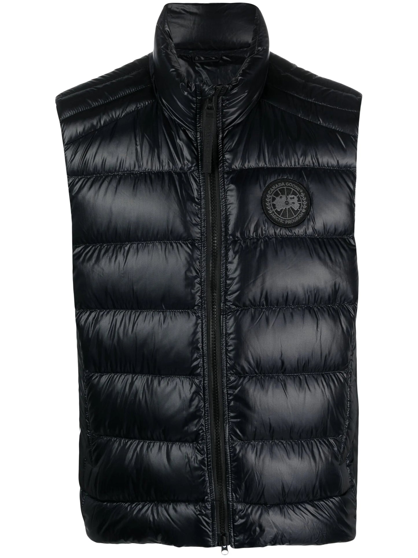 logo-appliqué quilted down gilet