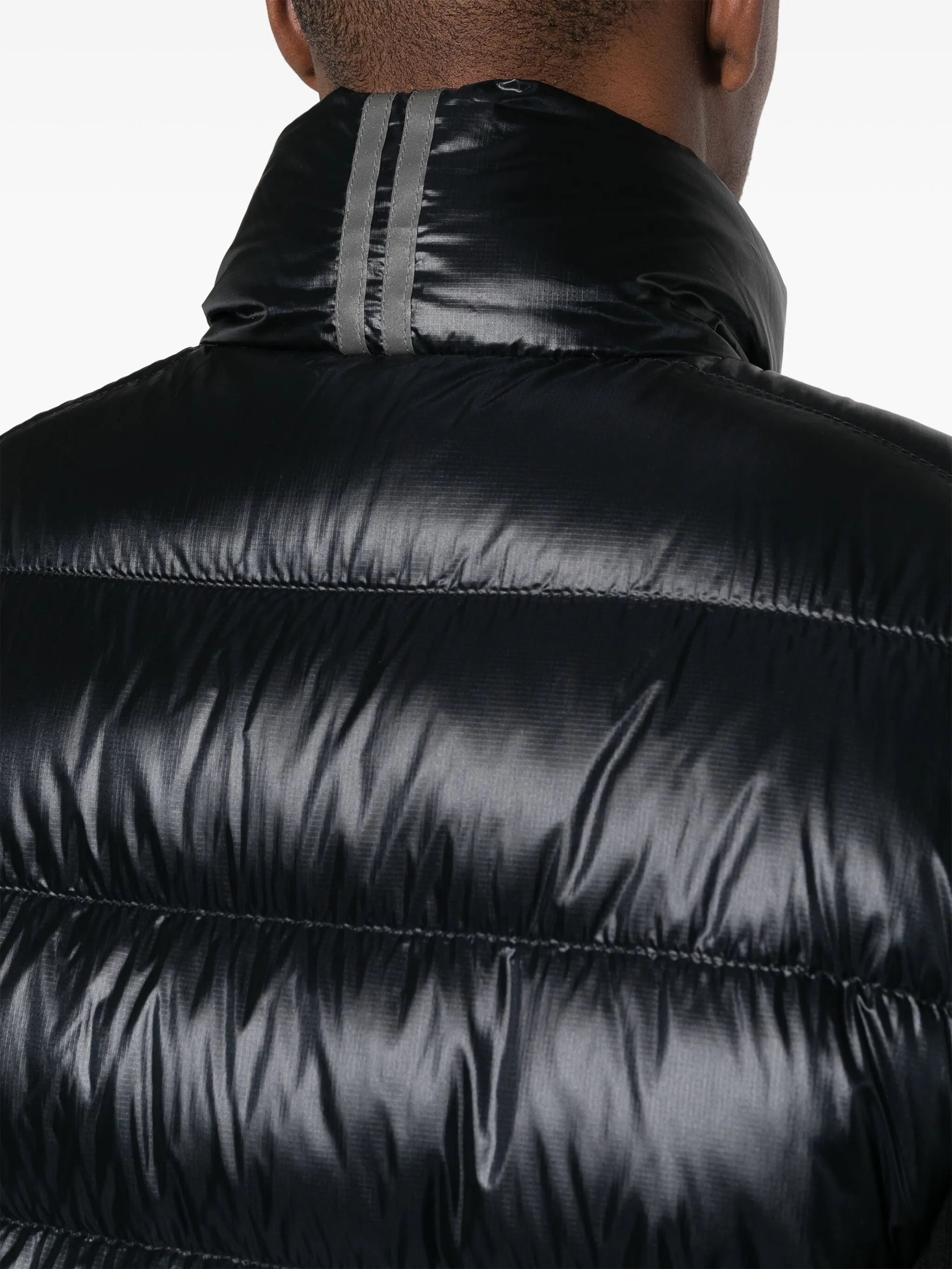 logo-appliqué quilted down gilet