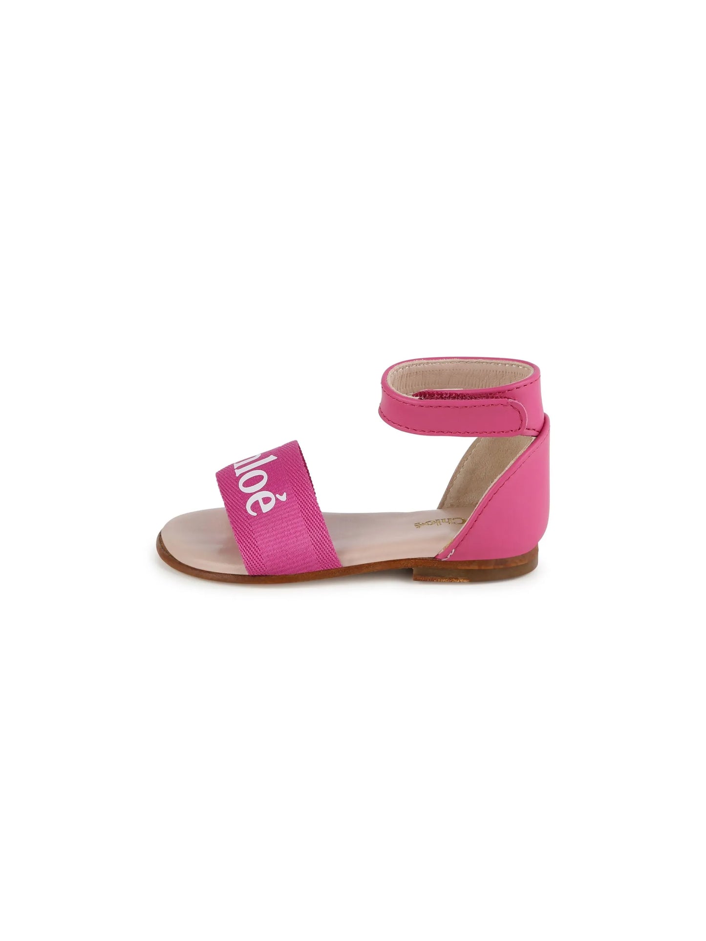 logo-print leather sandals