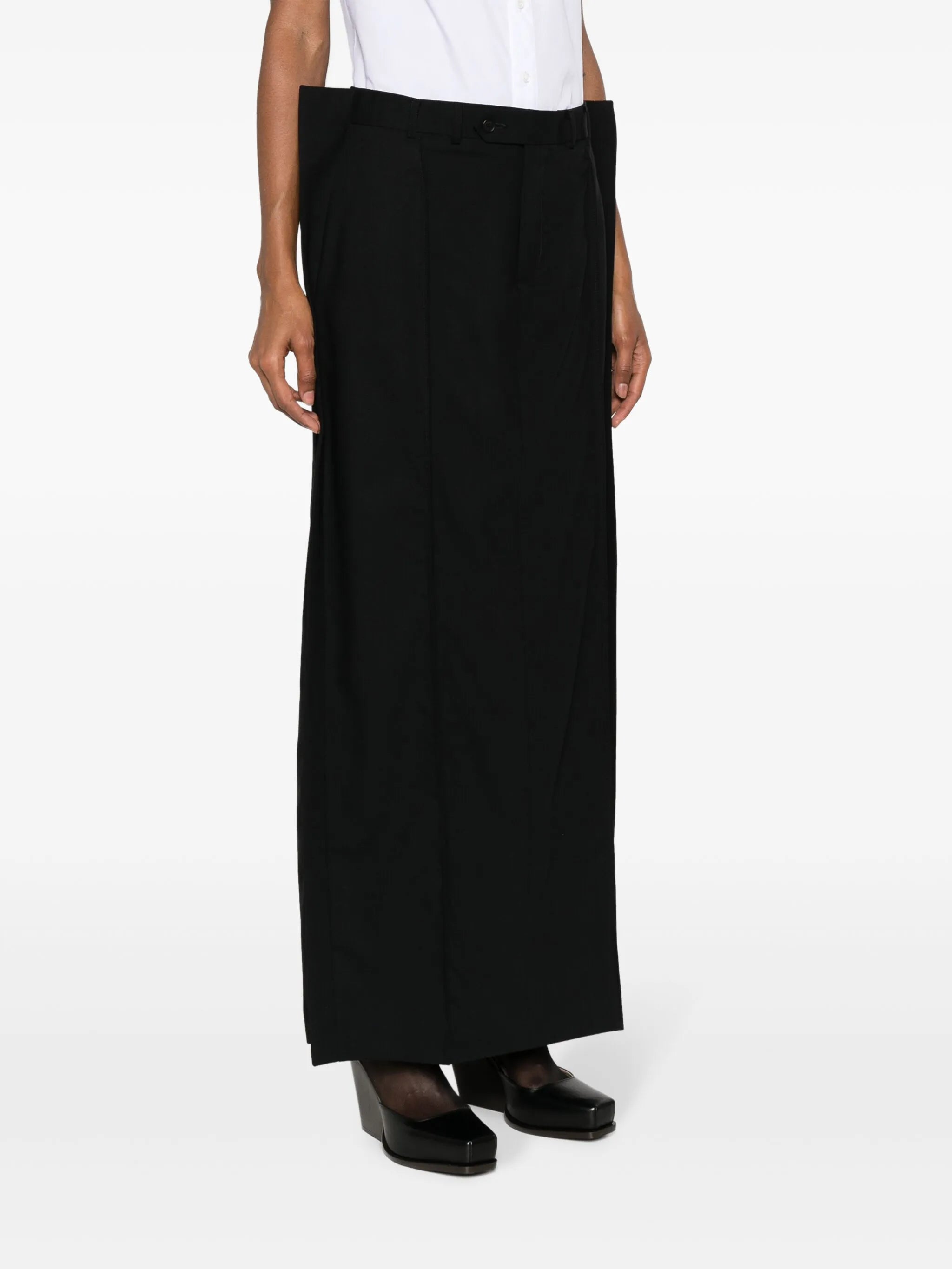 wool maxi skirt