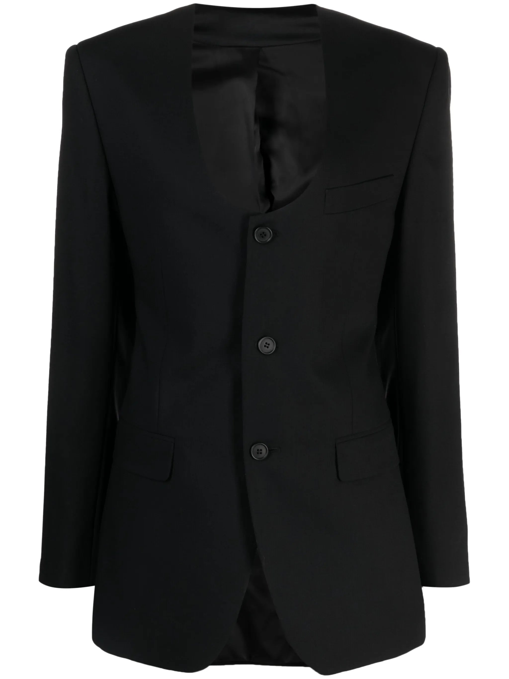 single-breasted wool blazer