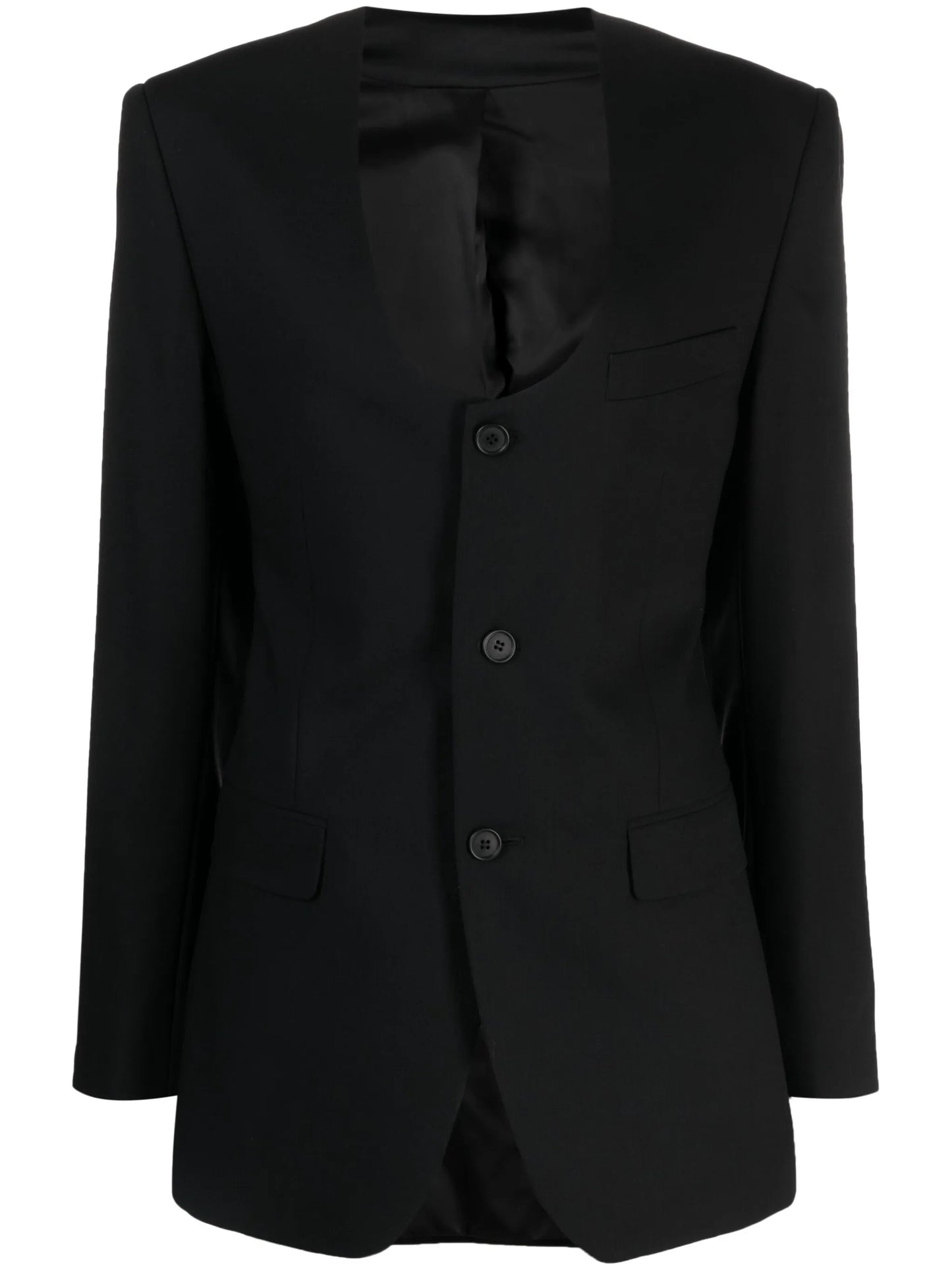 single-breasted wool blazer
