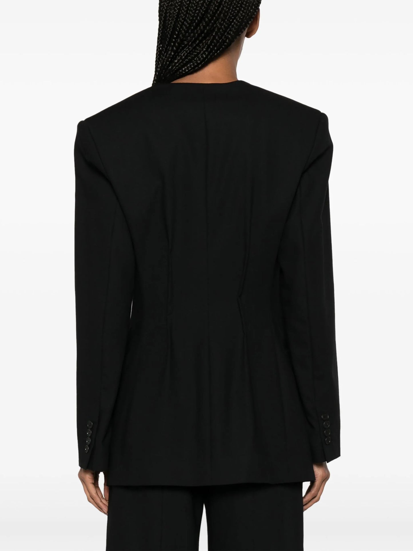 single-breasted wool blazer