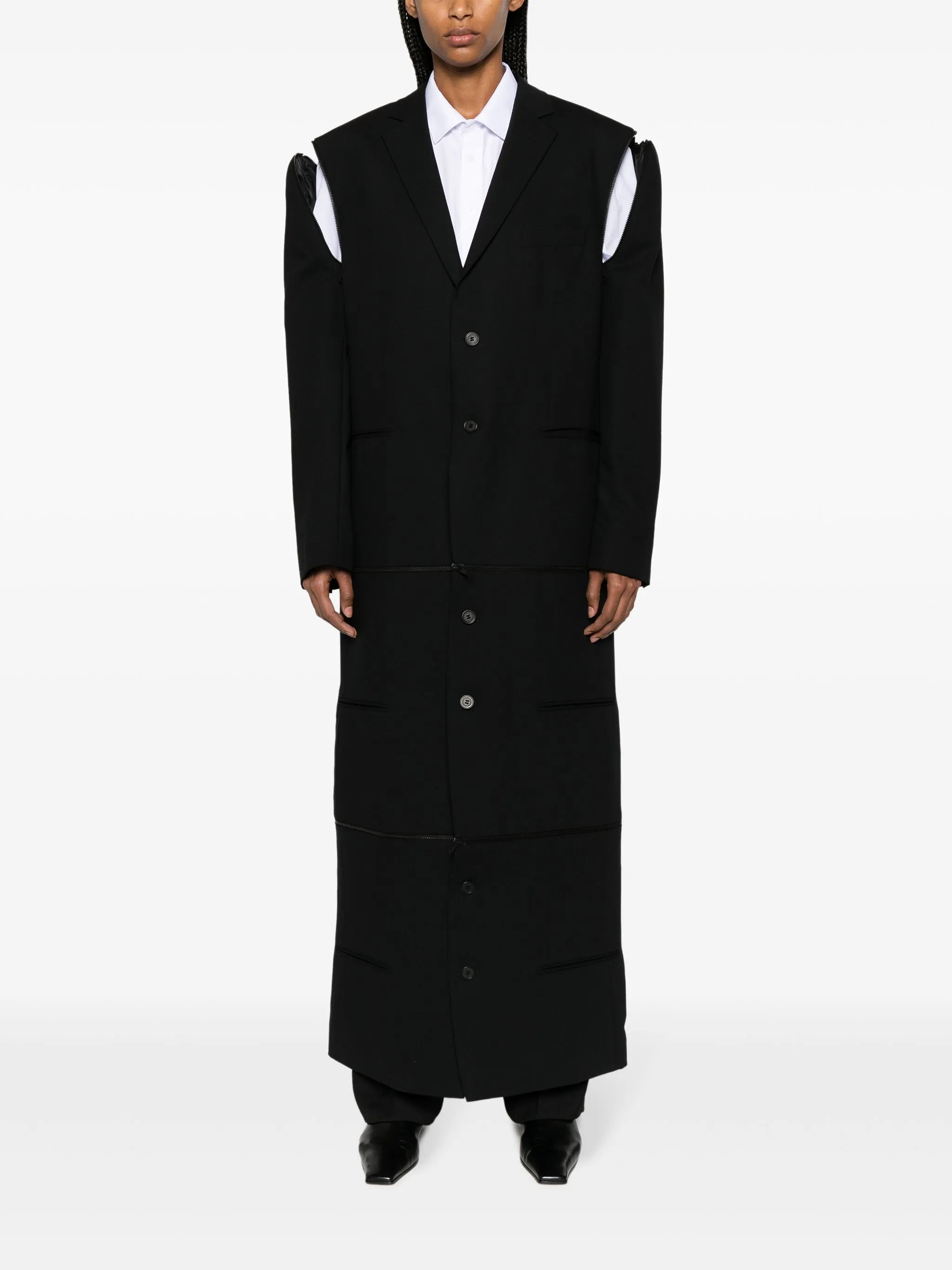 Transformer wool coat