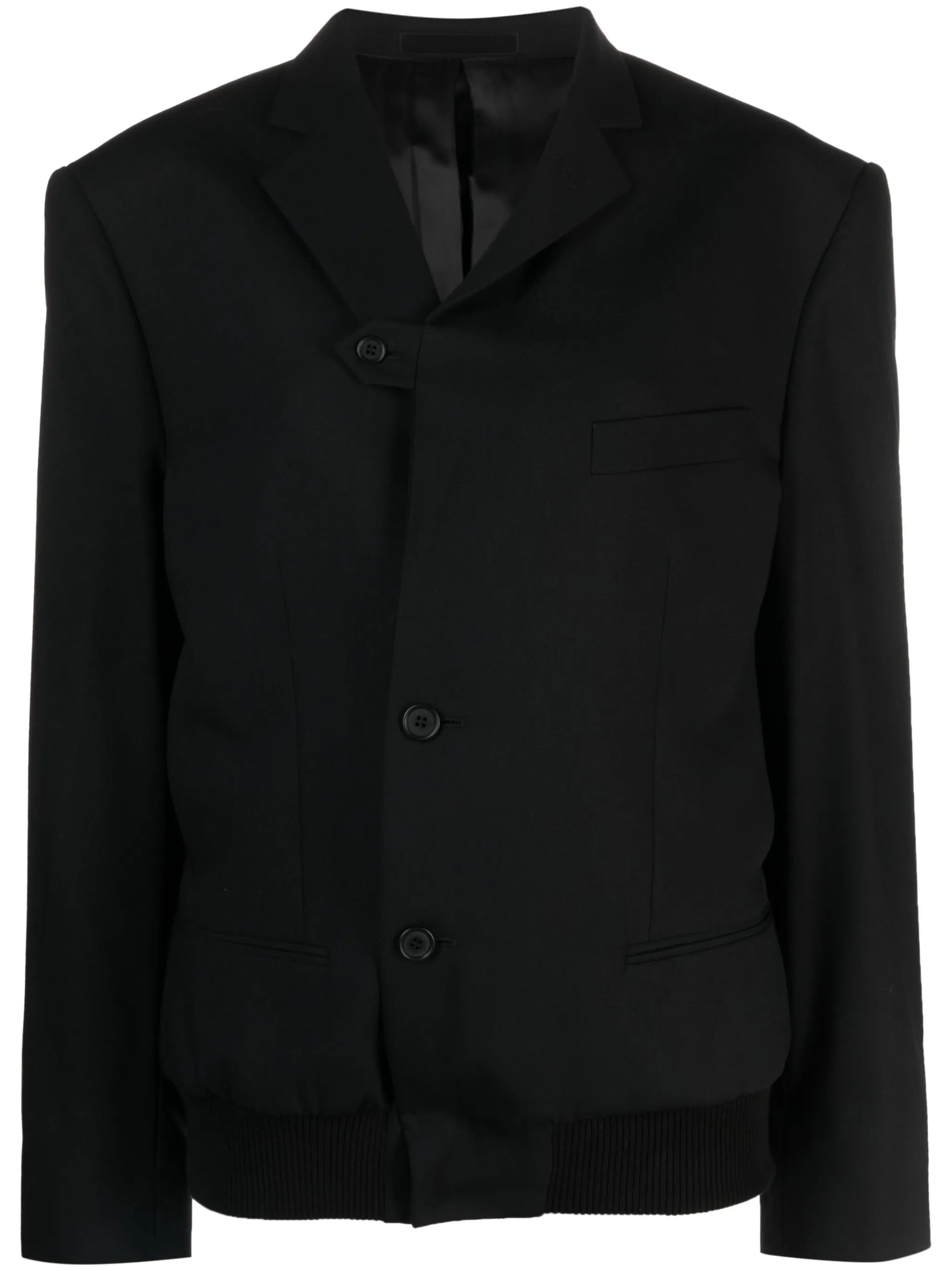 single-breasted wool blazer