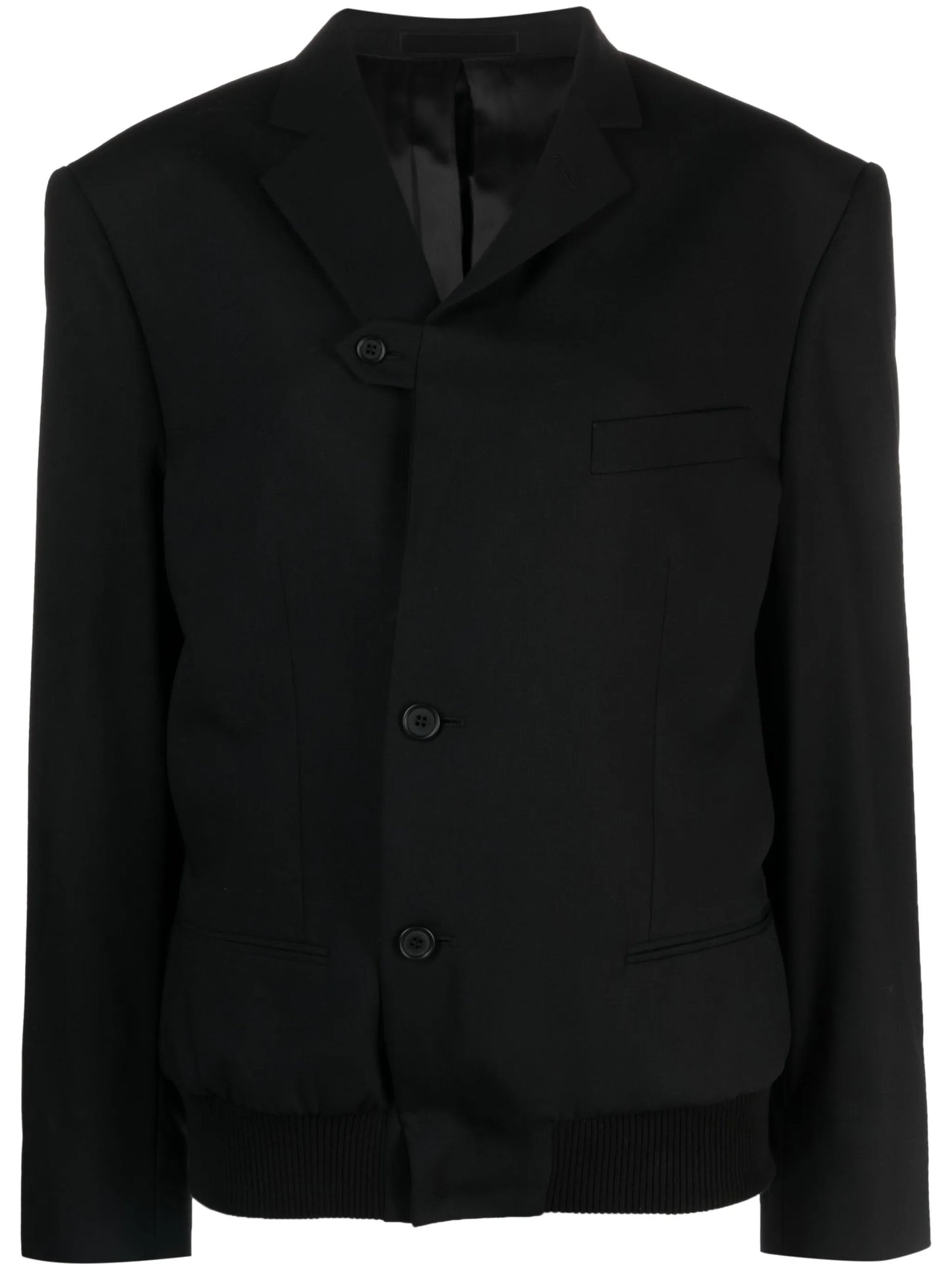 single-breasted wool blazer