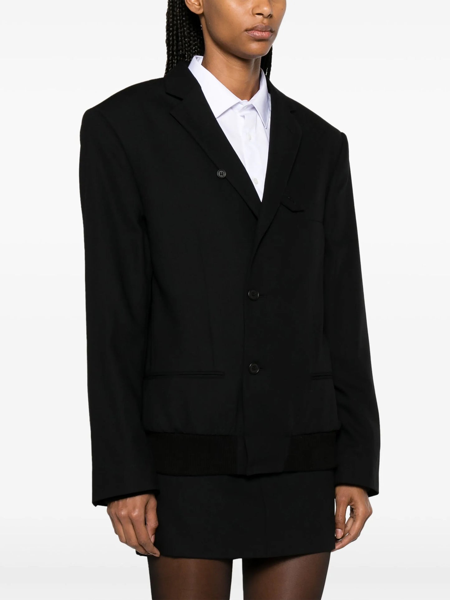 single-breasted wool blazer