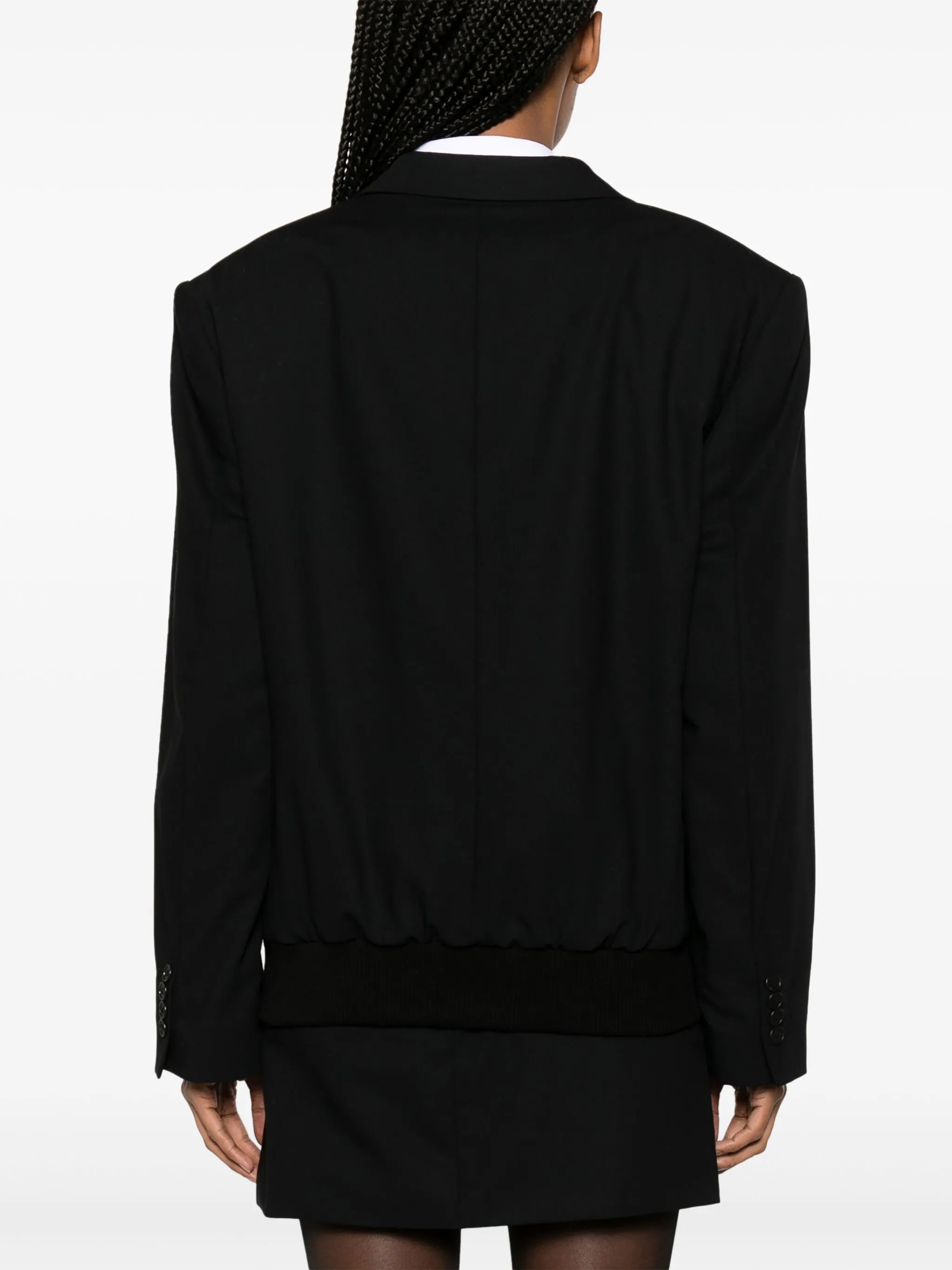 single-breasted wool blazer