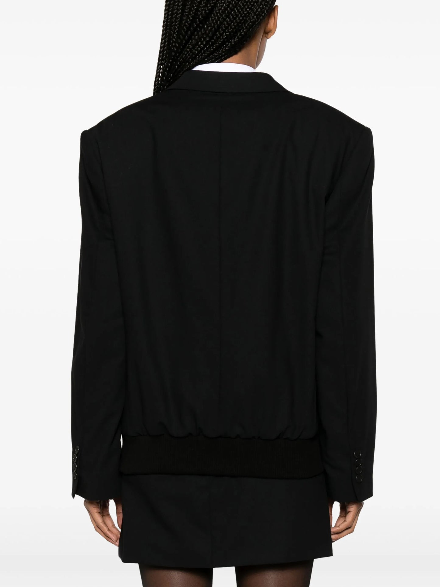 single-breasted wool blazer